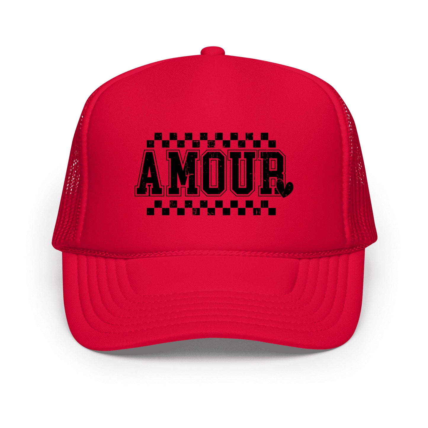 Amour Distressed Checkered | Foam Trucker Hat