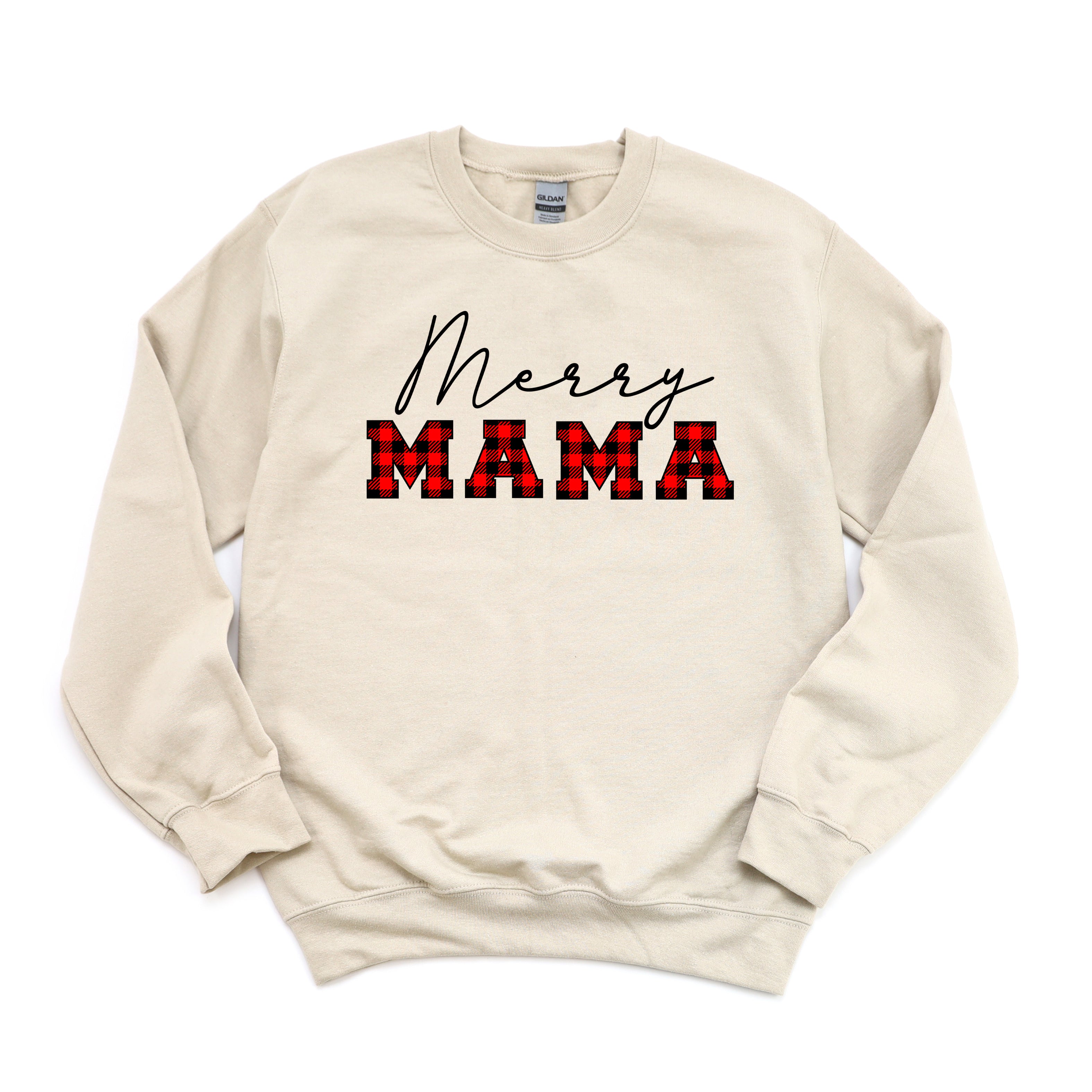 Merry Mama Buffalo Plaid | Sweatshirt