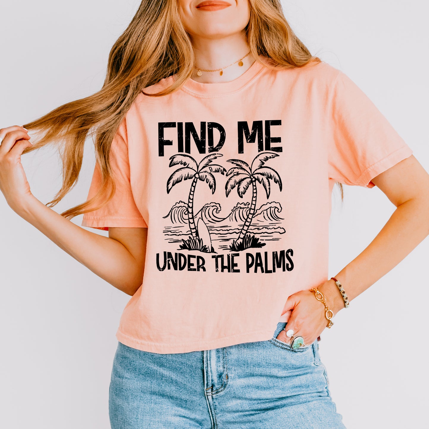 Find Me Under The Palms | Relaxed Fit Cropped Tee