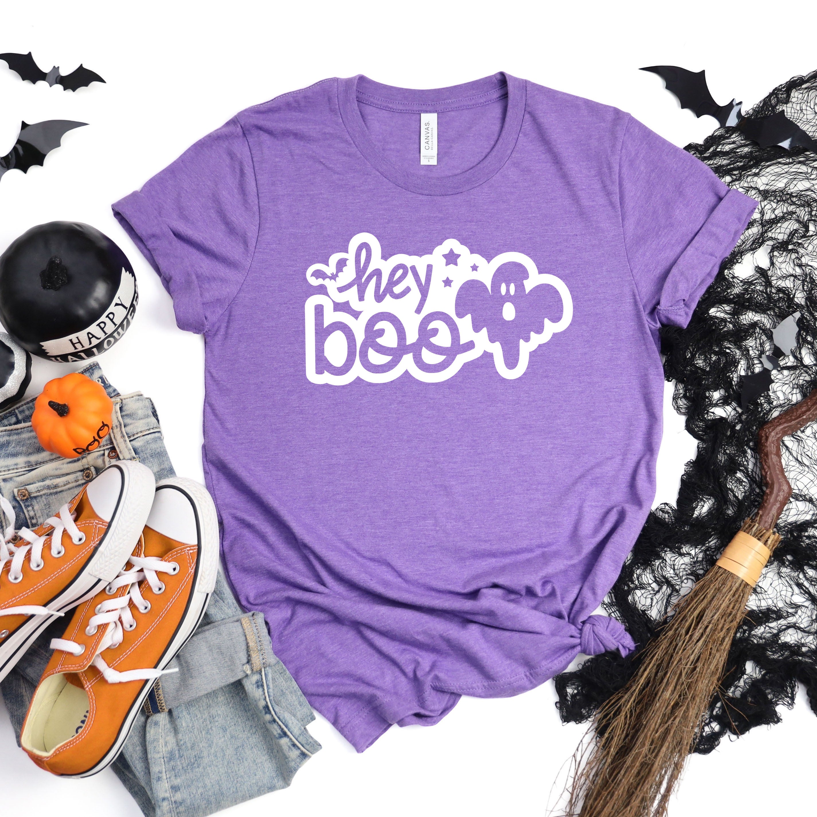 Hey Boo Ghost | Short Sleeve Crew Neck