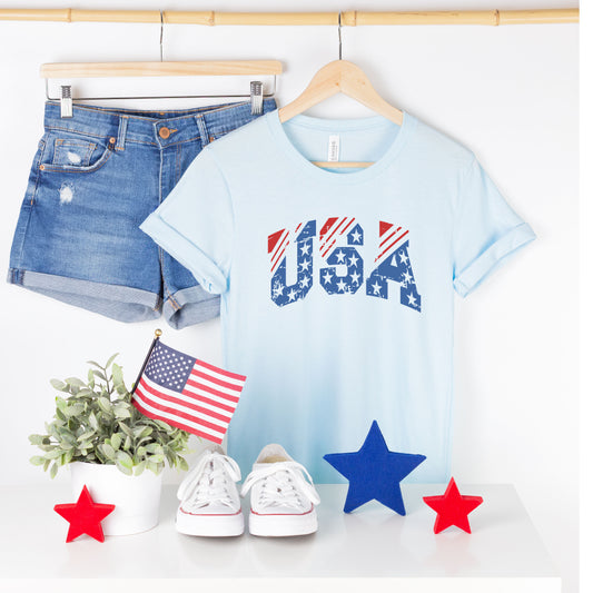 USA Distressed | Short Sleeve Graphic Tee