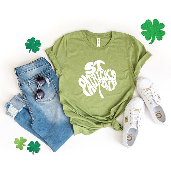 St. Patrick's Day Word Shamrock | Short Sleeve Graphic Tee