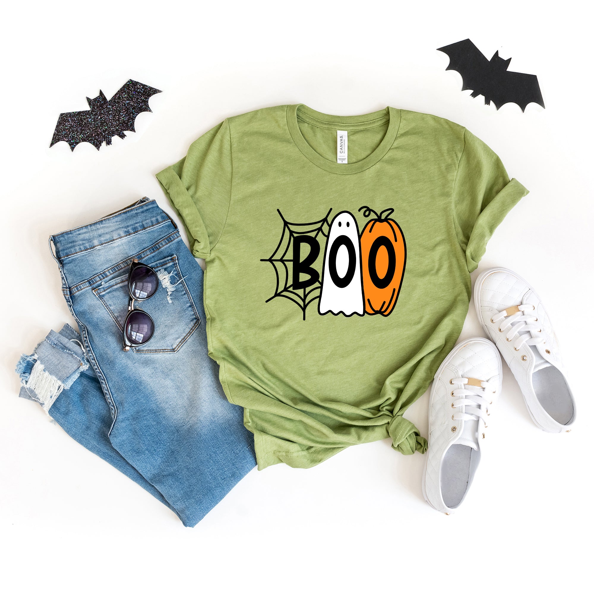 Boo Web Ghost | Short Sleeve Crew Neck