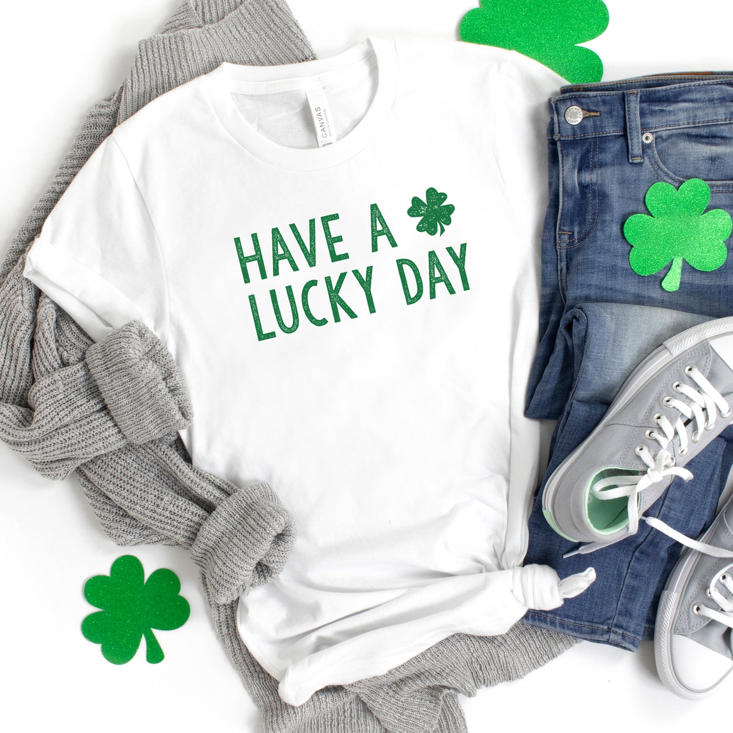 Have A Lucky Day Clover | Short Sleeve Crew Neck