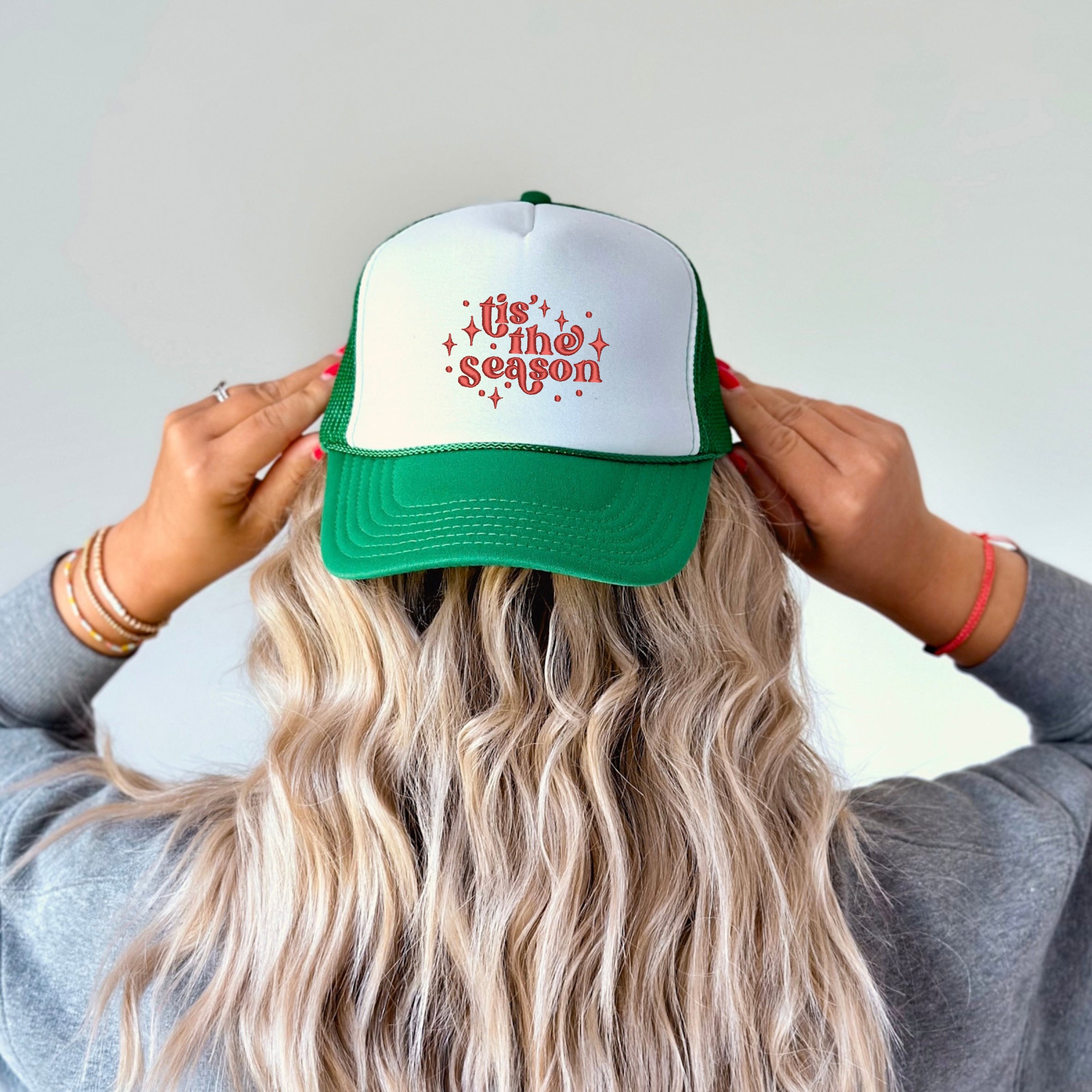 Embroidered Whimsical Tis The Season | Foam Trucker Hat