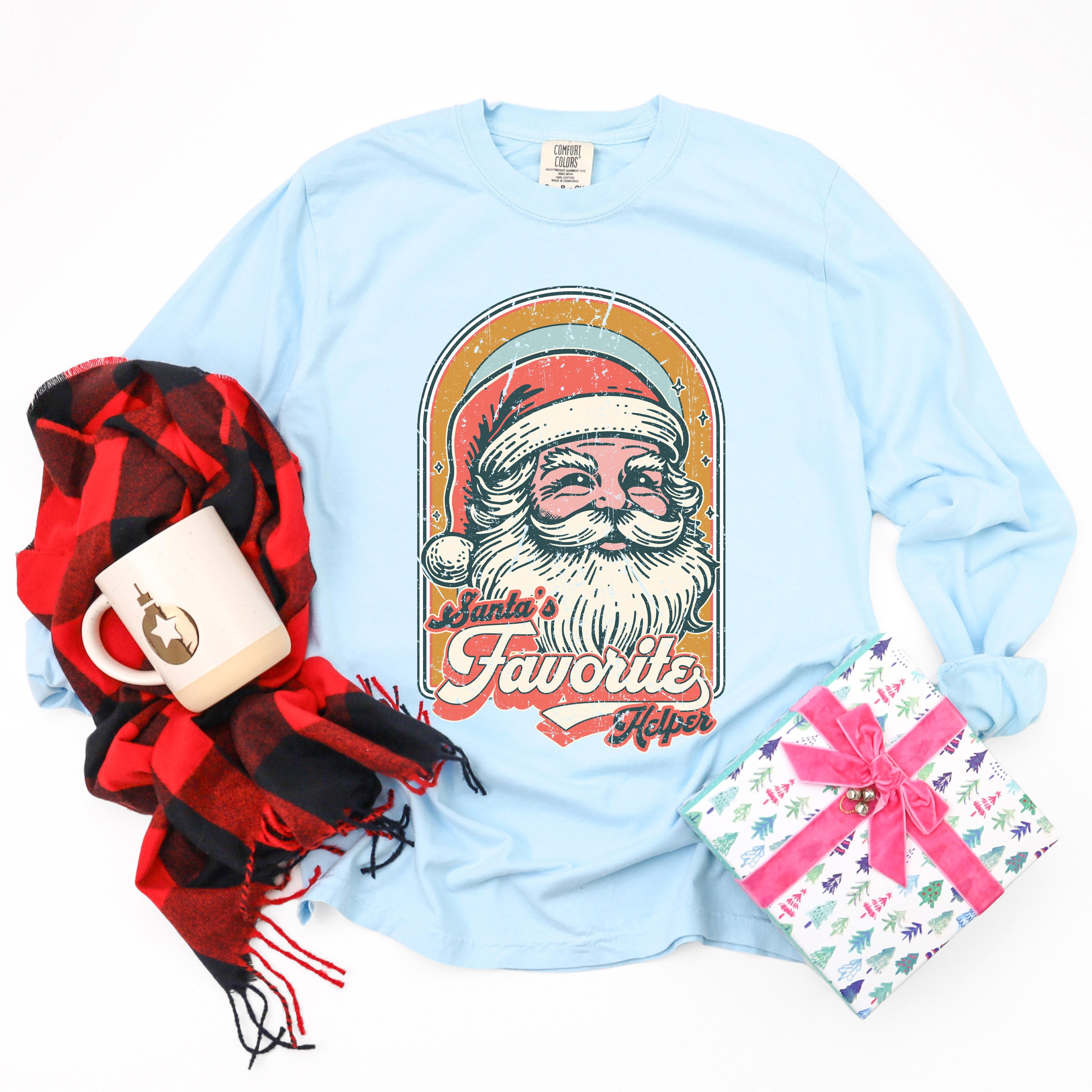 Santa's Favorite Helper | Garment Dyed Long Sleeve