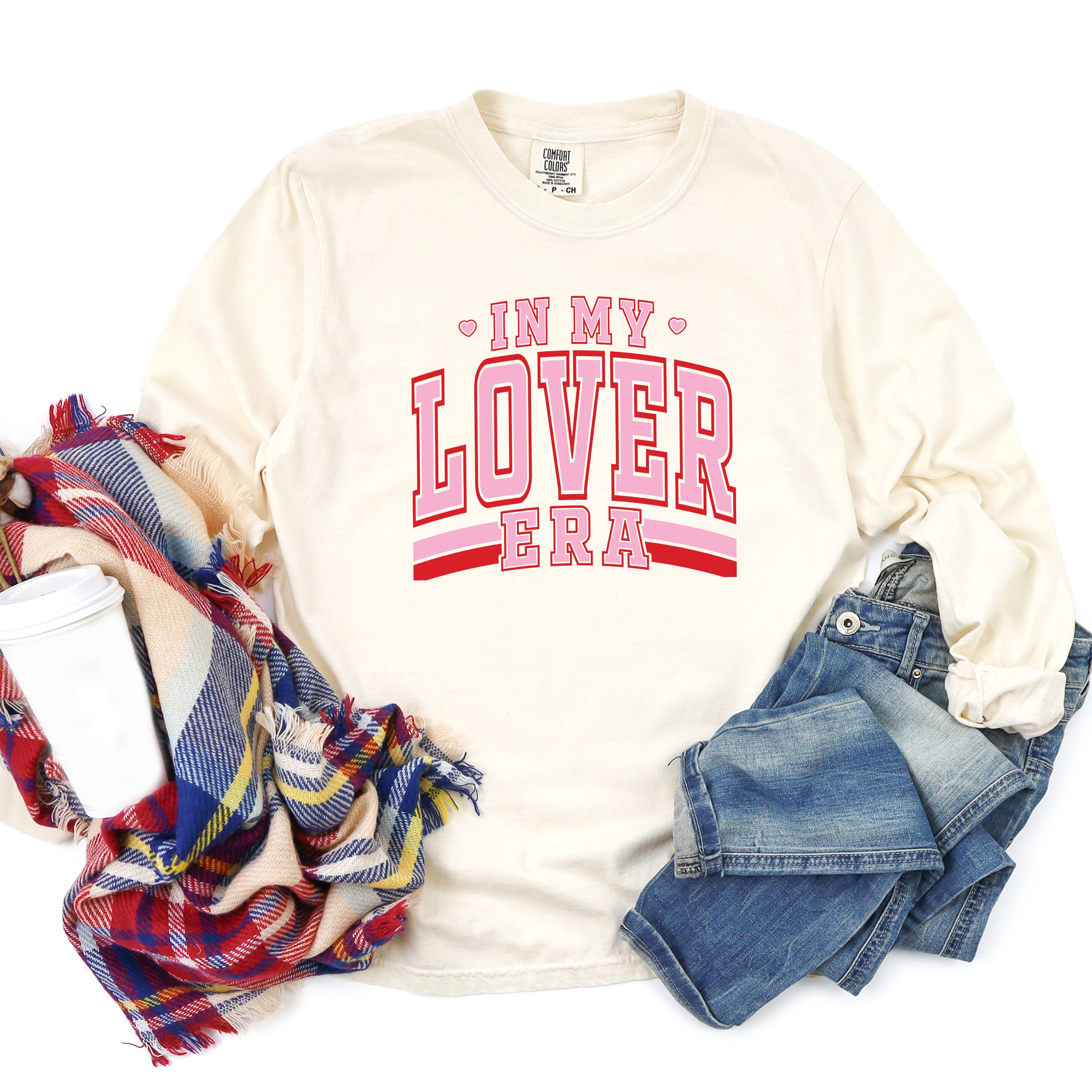 In My Lover Era Varsity | Garment Dyed Long Sleeve