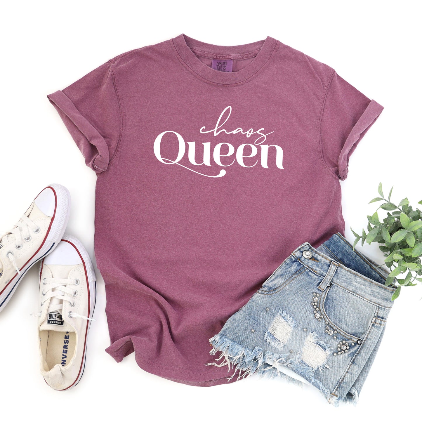 Chaos Queen | Garment Dyed Short Sleeve Tee