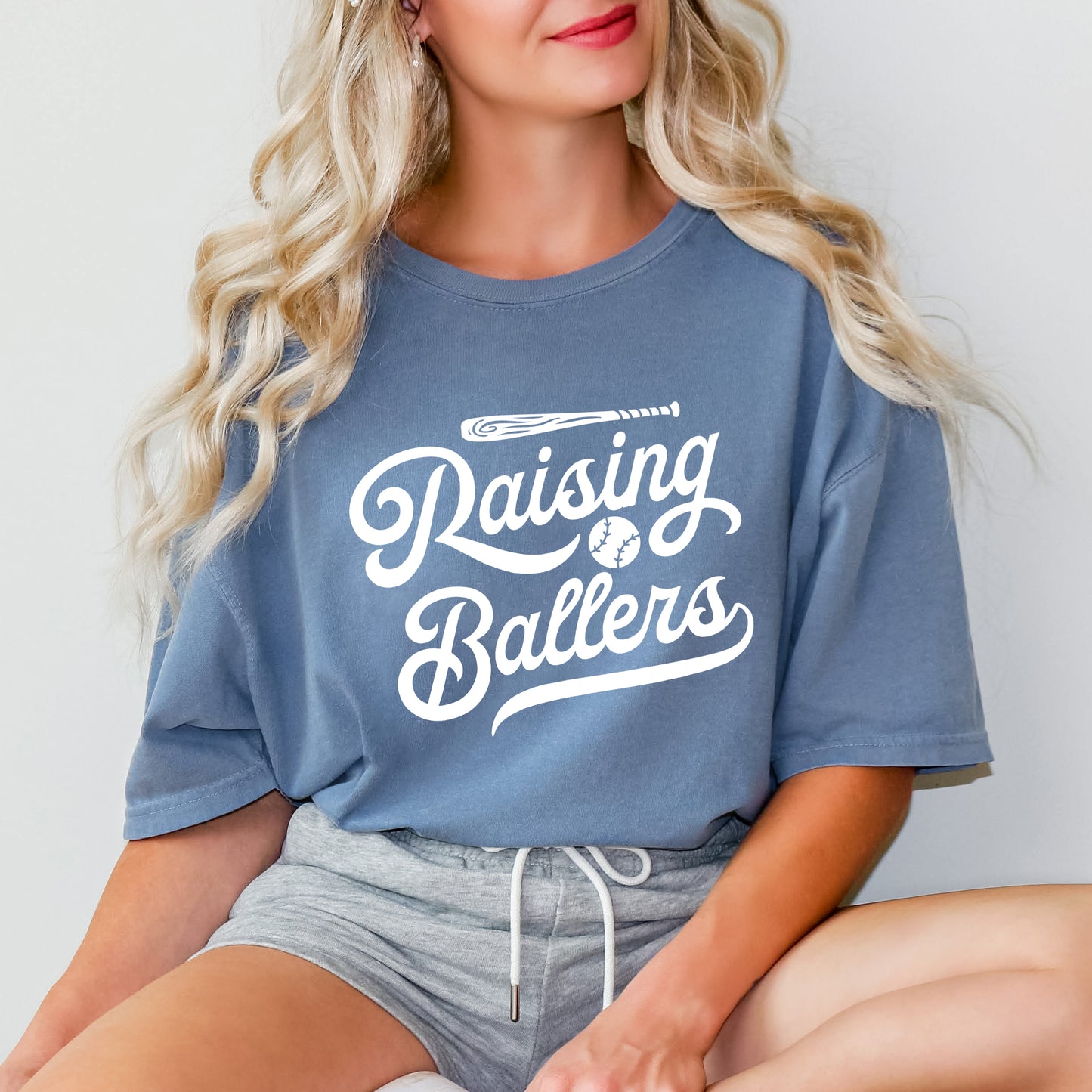 Raising Ballers Bat | Garment Dyed Short Sleeve Tee