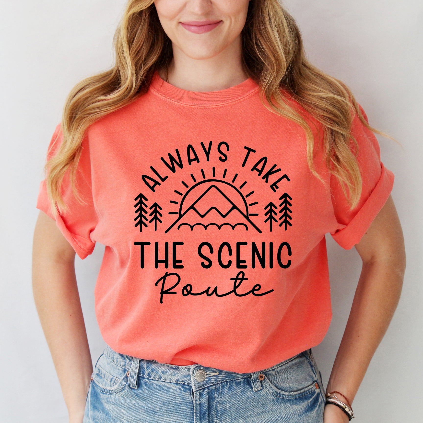 Take The Scenic Route Horizon | Garment Dyed Short Sleeve Tee