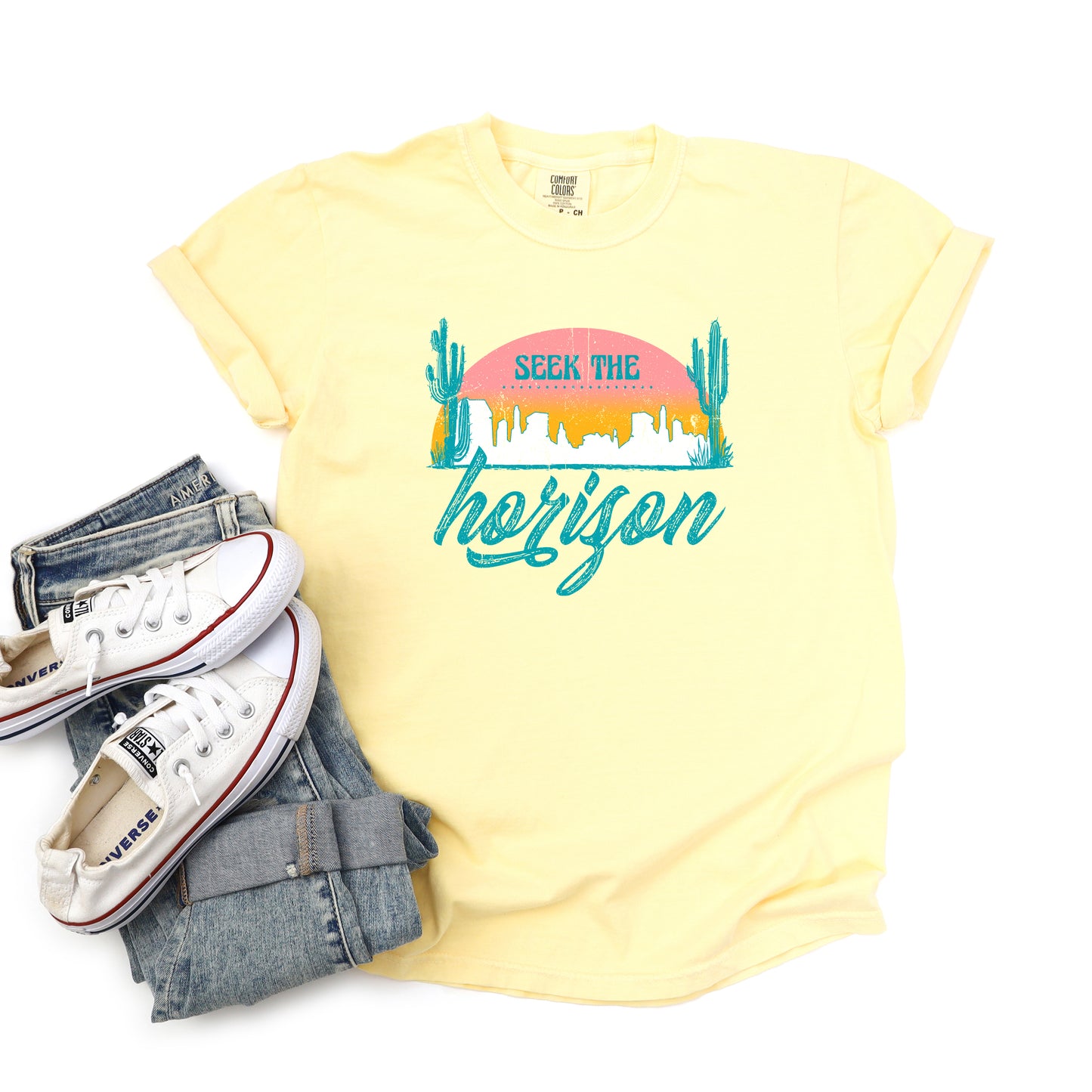 Seek The Horizon | Garment Dyed Short Sleeve Tee