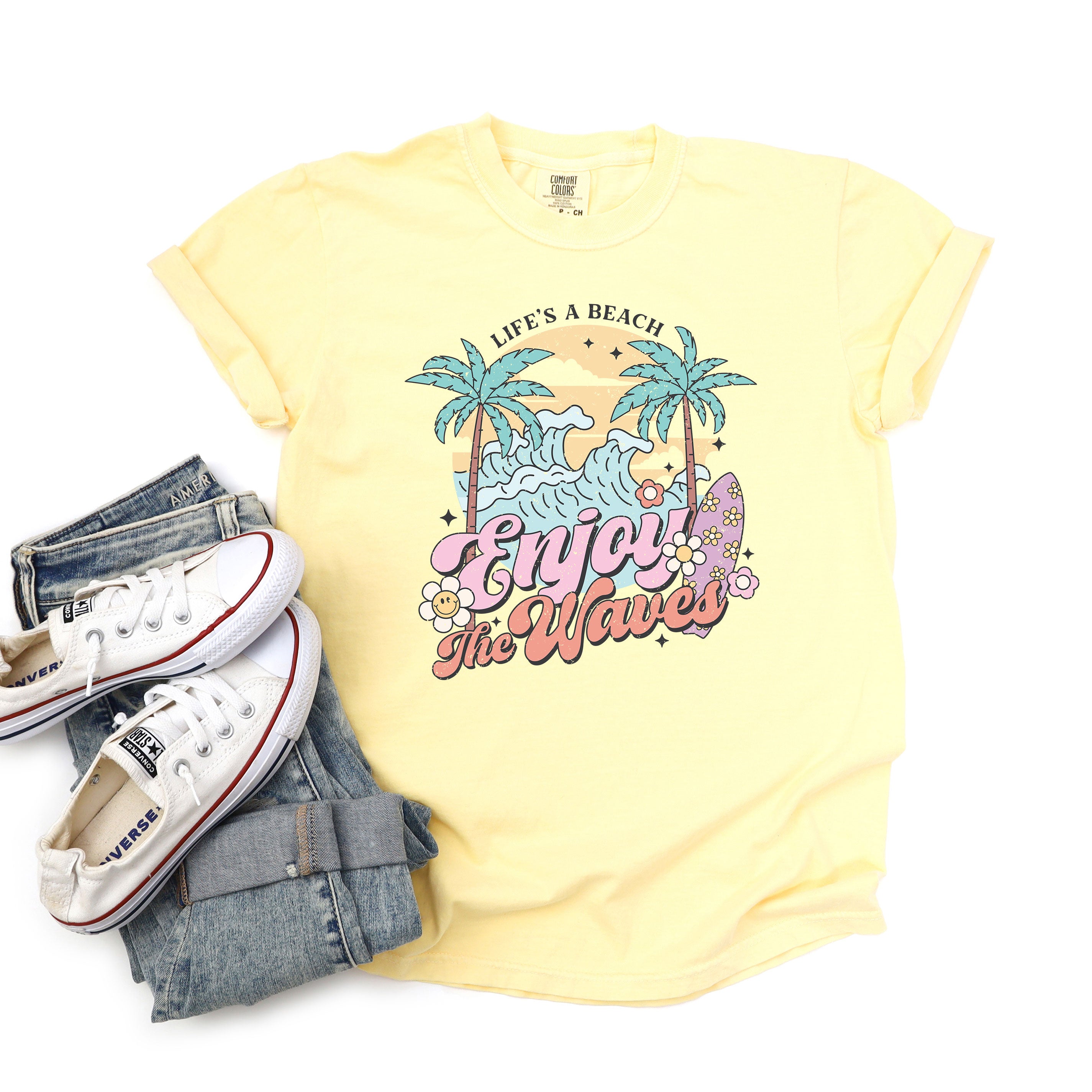 Life's A Beach Wave | Garment Dyed Short Sleeve Tee