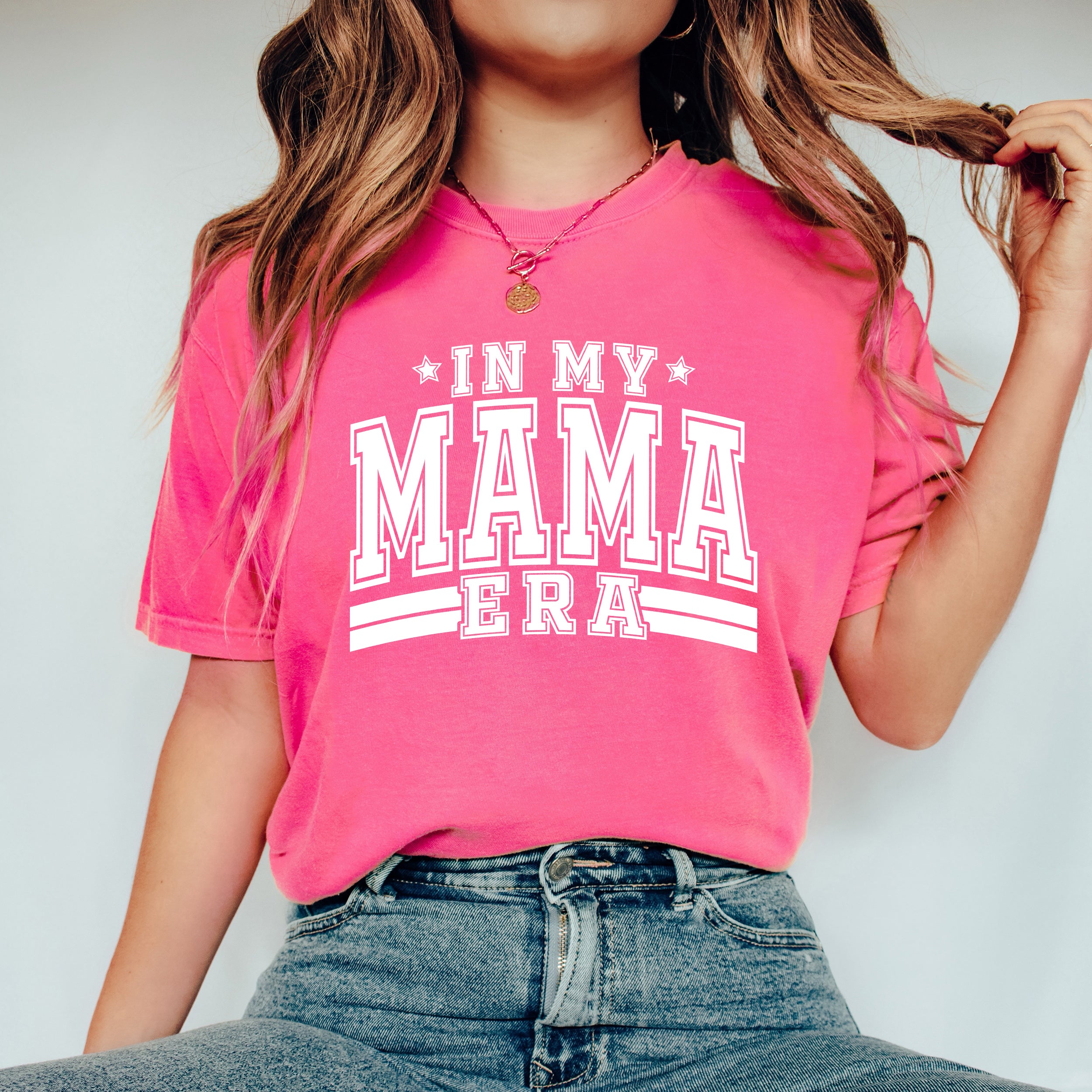 In My Mama Era Varsity | Garment Dyed Short Sleeve Tee