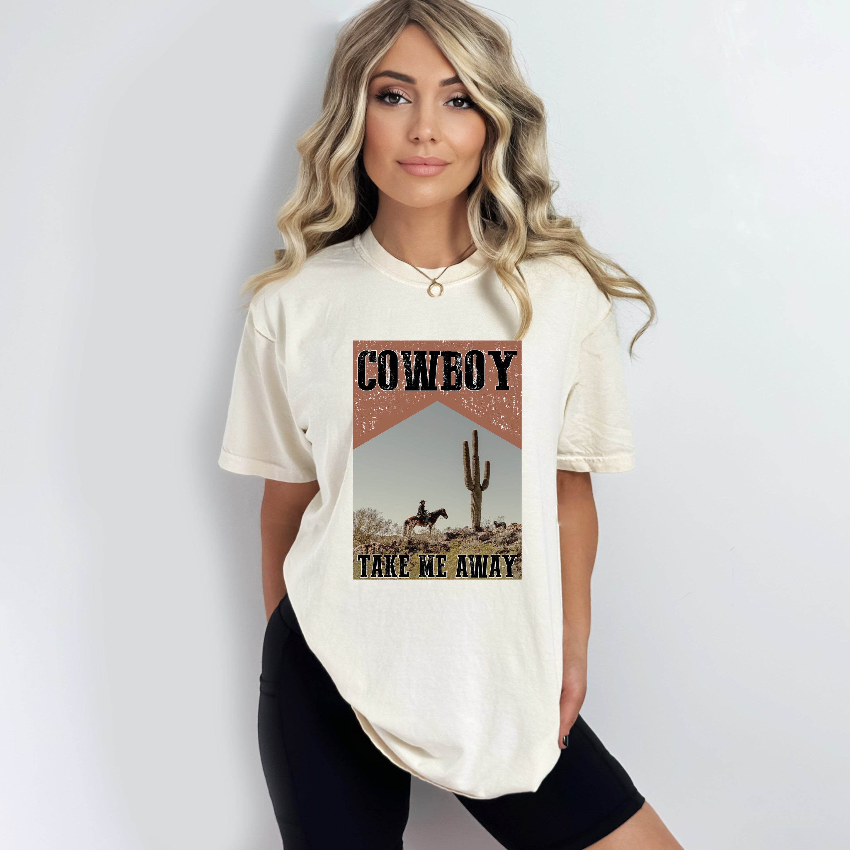 Cowboy Take Me Away Desert | Garment Dyed Tee