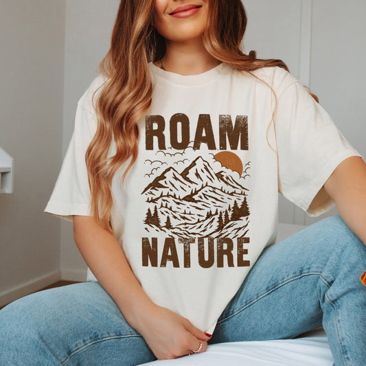 Roam Nature Mountains | Garment Dyed Short Sleeve Tee