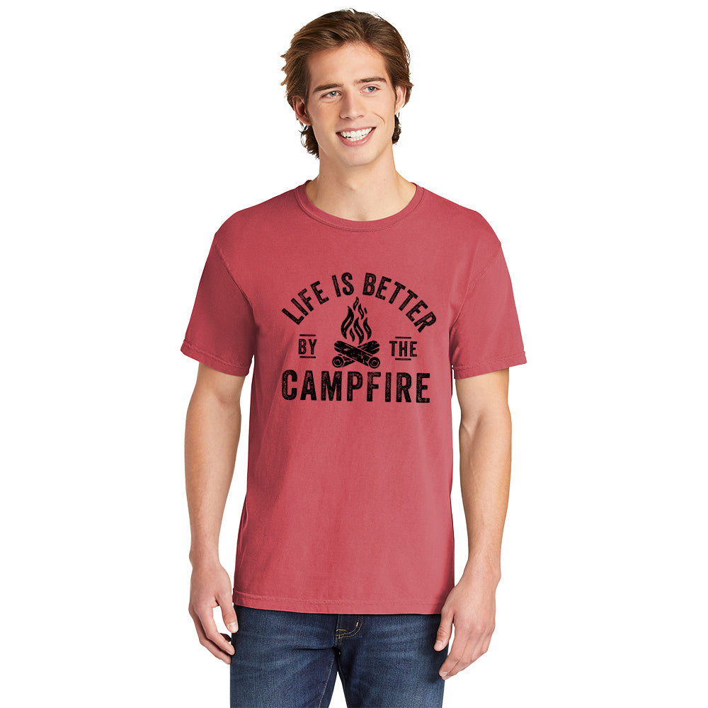 Life Is Better By The Campfire | Men's Garment Dyed Tee
