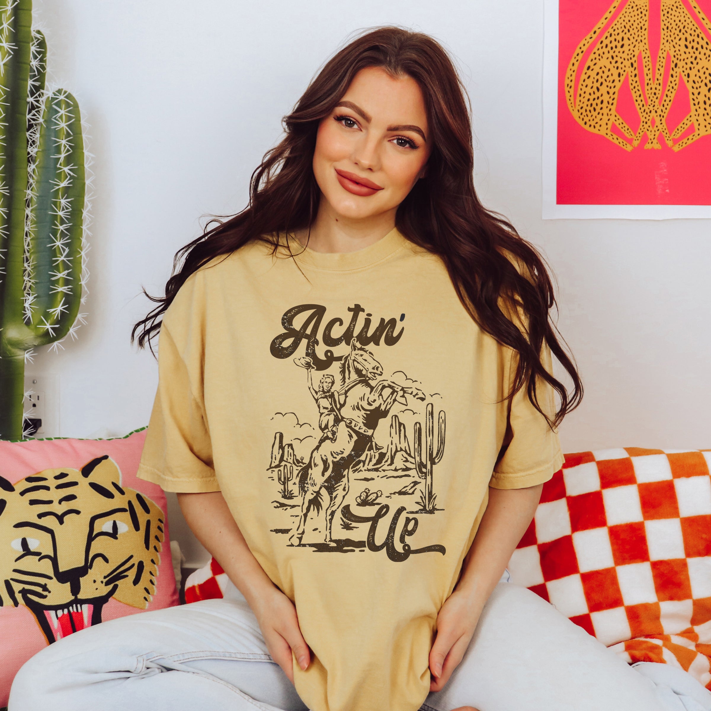 Actin' Up Horse | Garment Dyed Tee