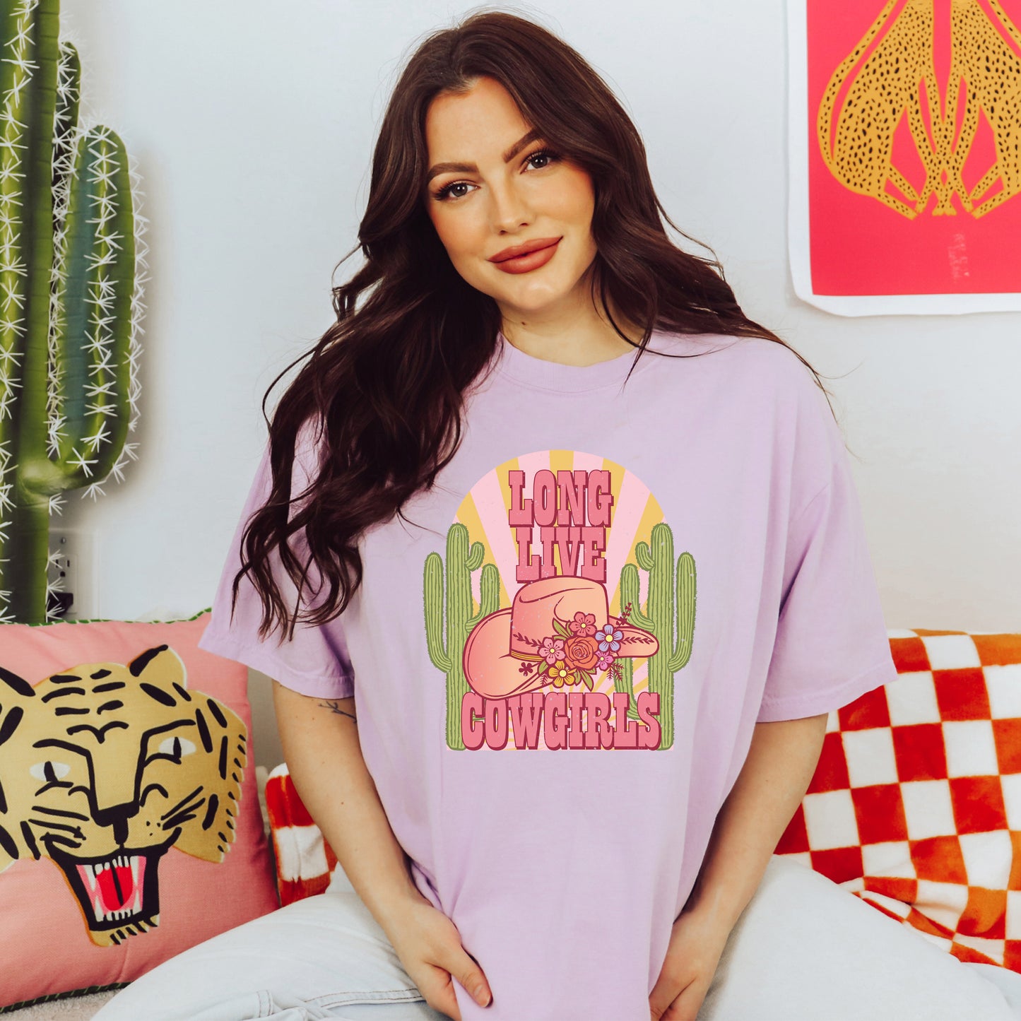 Long Live Cowgirls Cactus | Garment Dyed Short Sleeve Tee