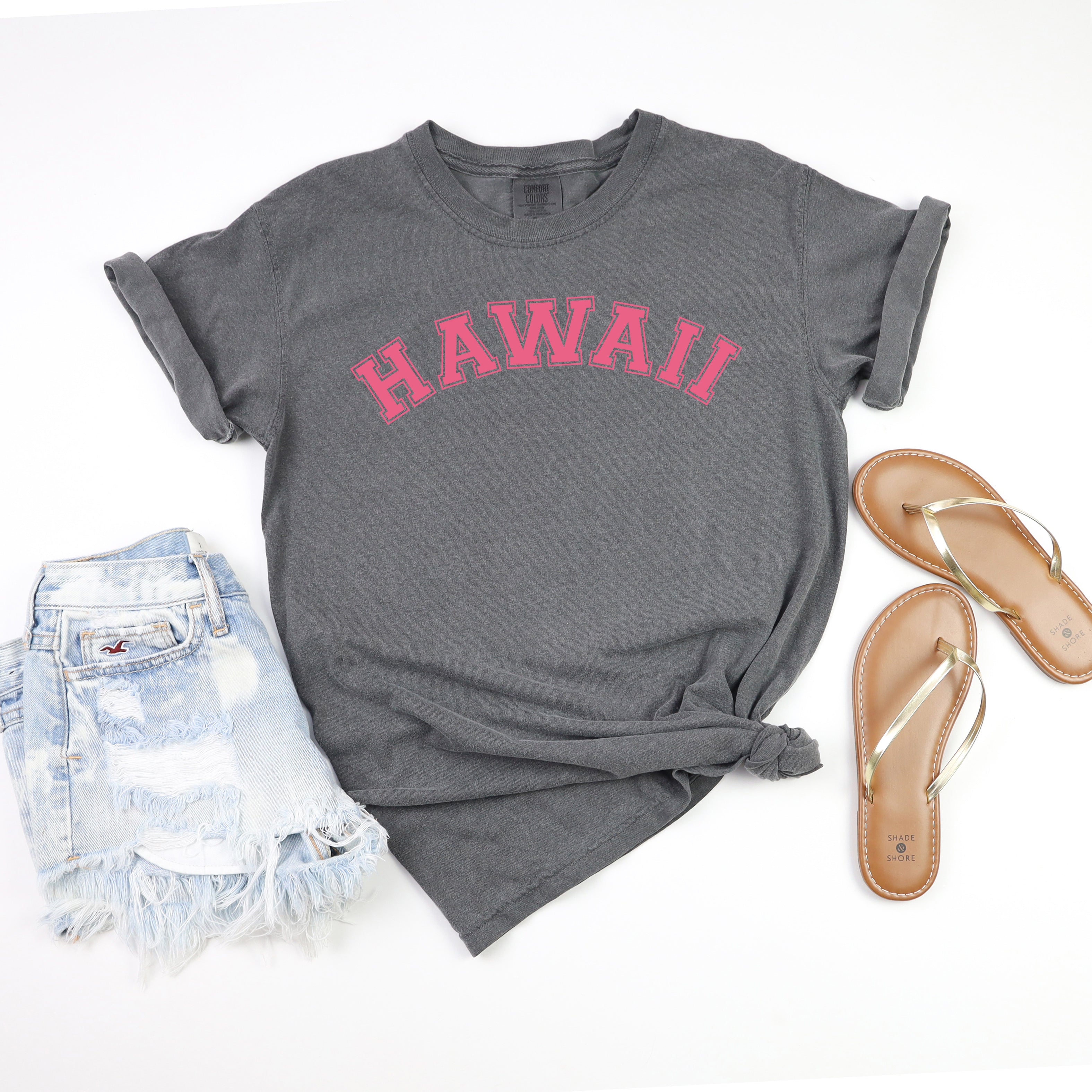 Hawaii Curved | Garment Dyed Short Sleeve Tee