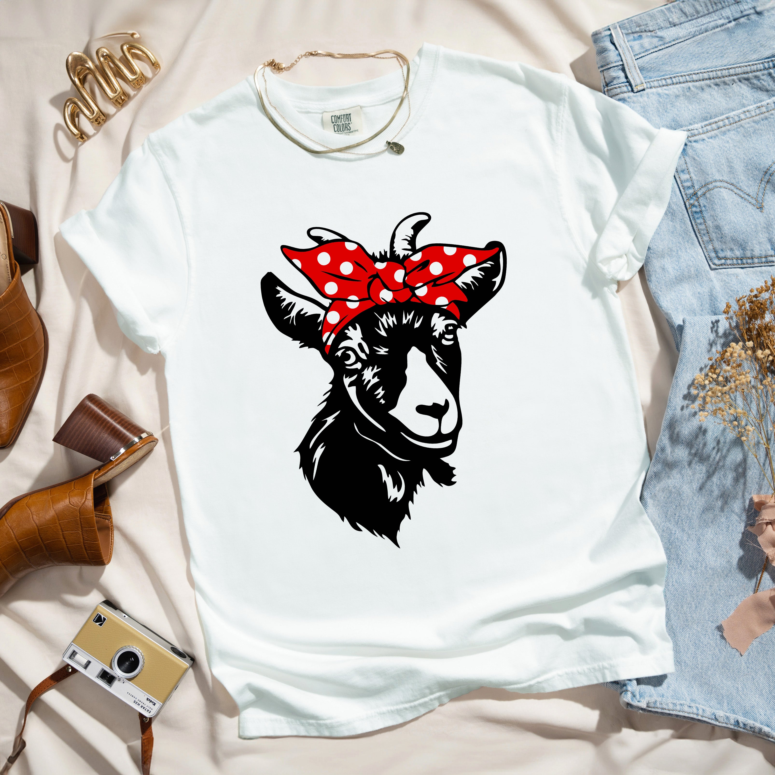 Goat And Bandana | Garment Dyed Tee