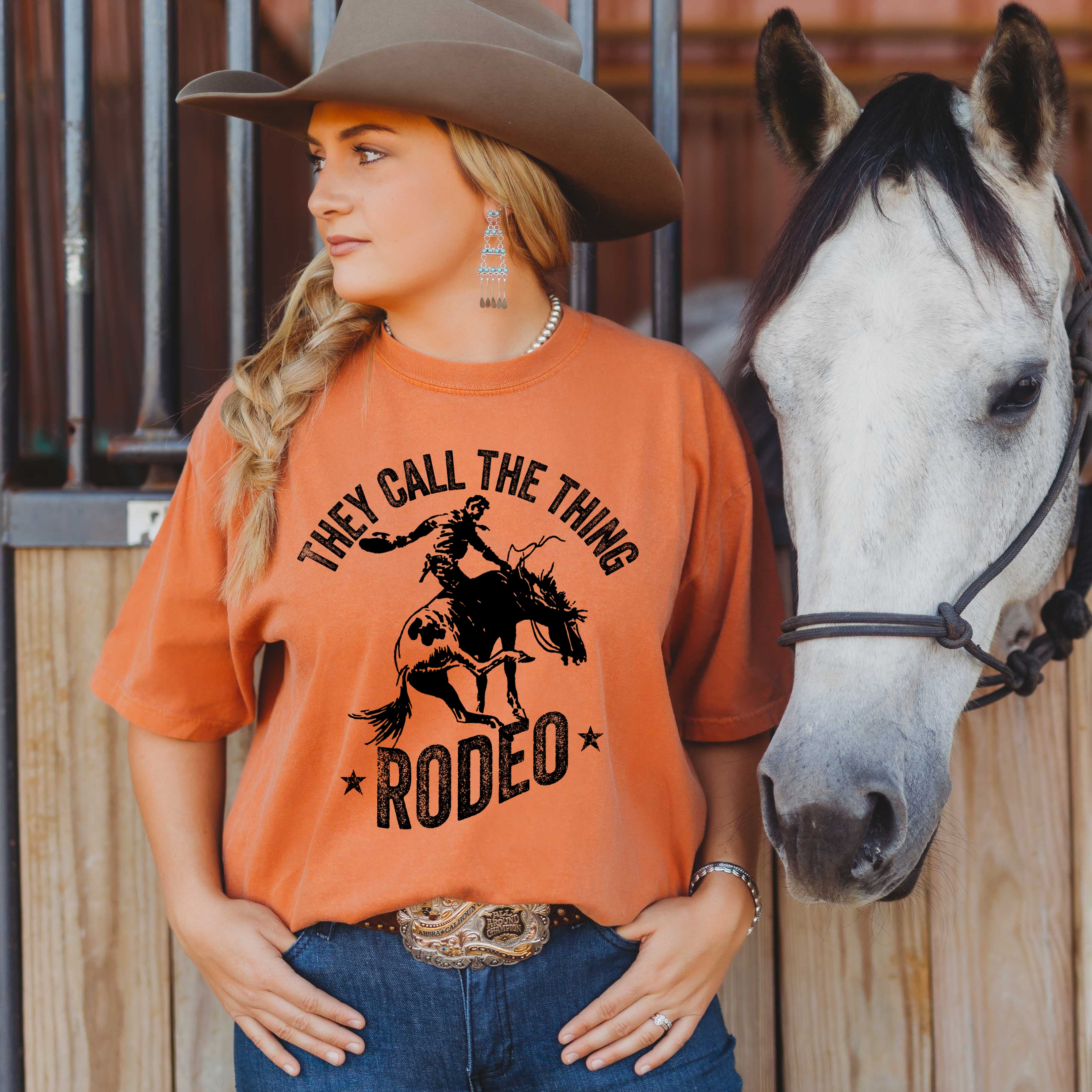 Call The Thing Rodeo Stars | Garment Dyed Short Sleeve Tee