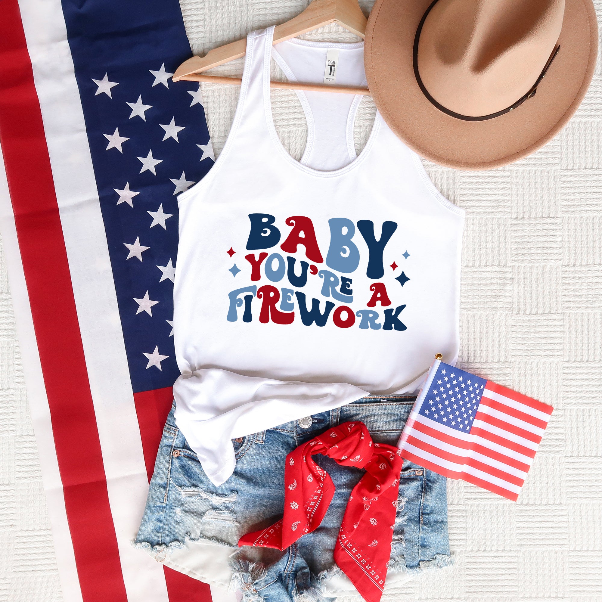 Baby You're A Firework Retro | Raceberback Tank