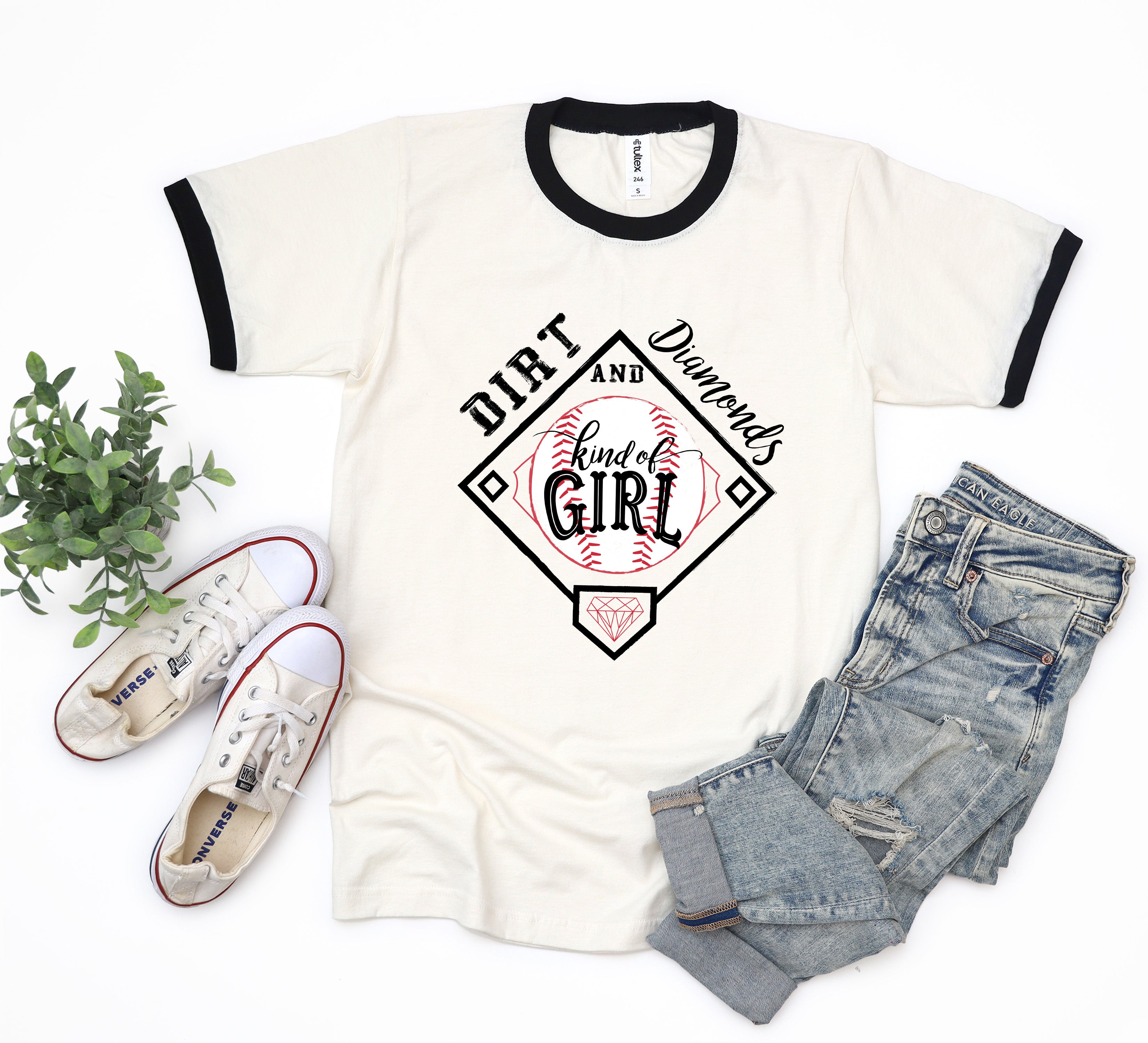 Dirt And Diamonds Kinda Girl | Ringer Tee