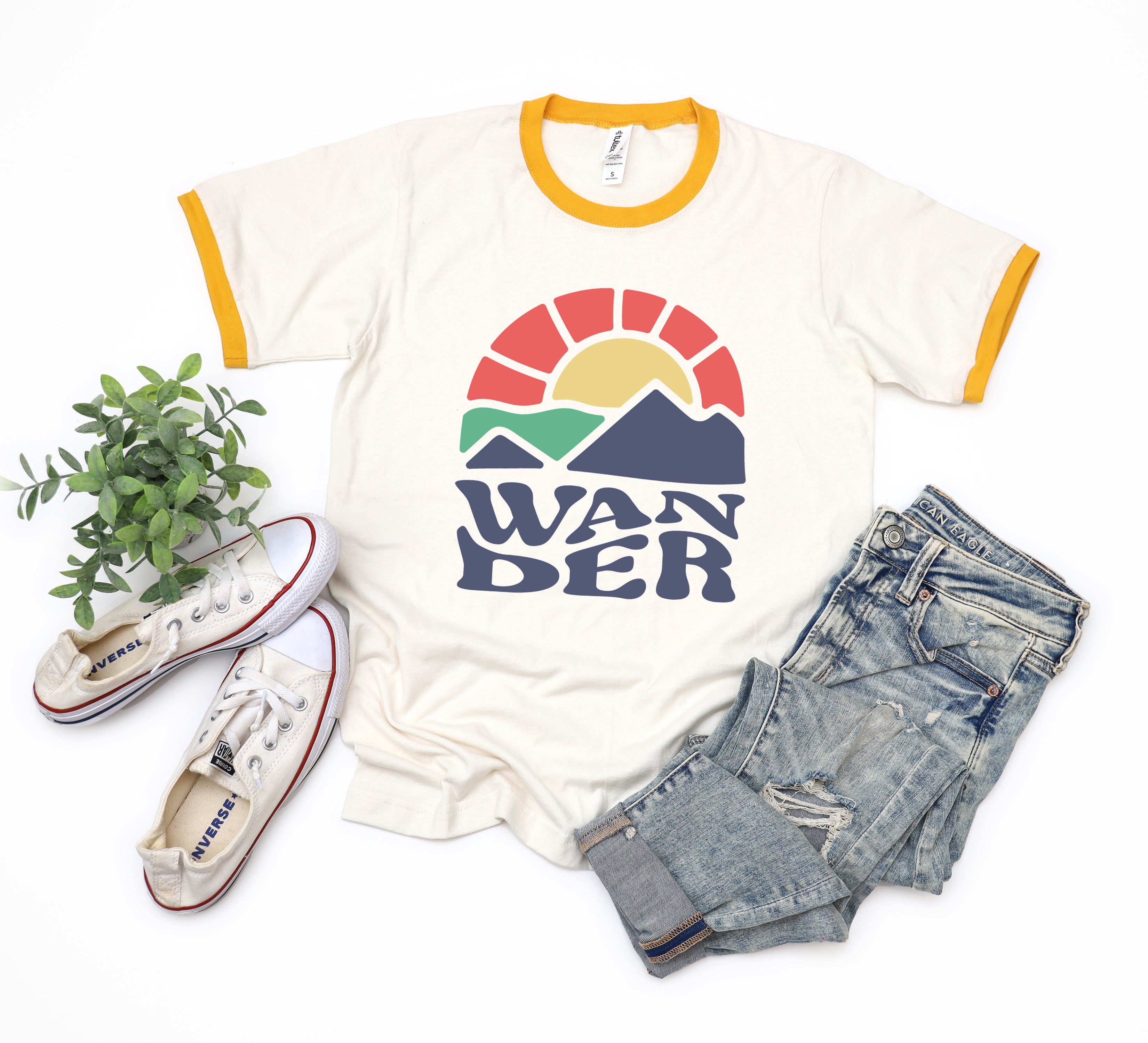 Wander Mountains | Ringer Tee