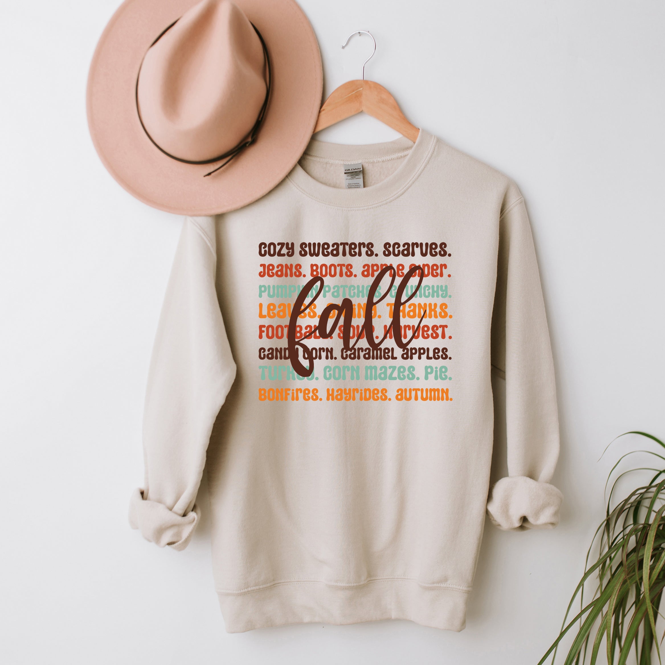 Cursive Fall Layered | Sweatshirt