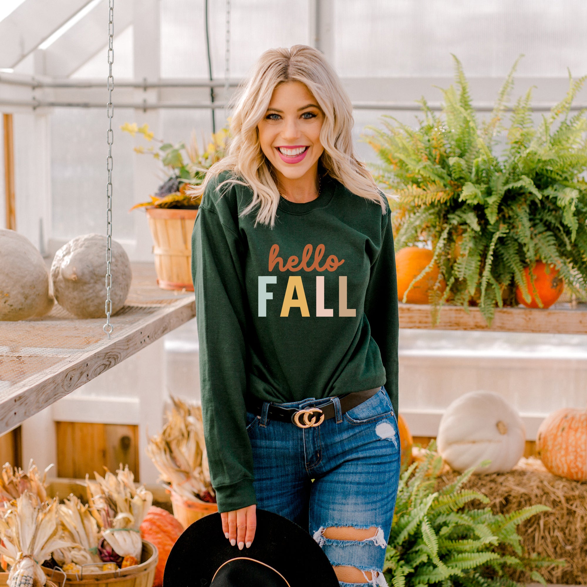 Hello Fall Colorful | Sweatshirt