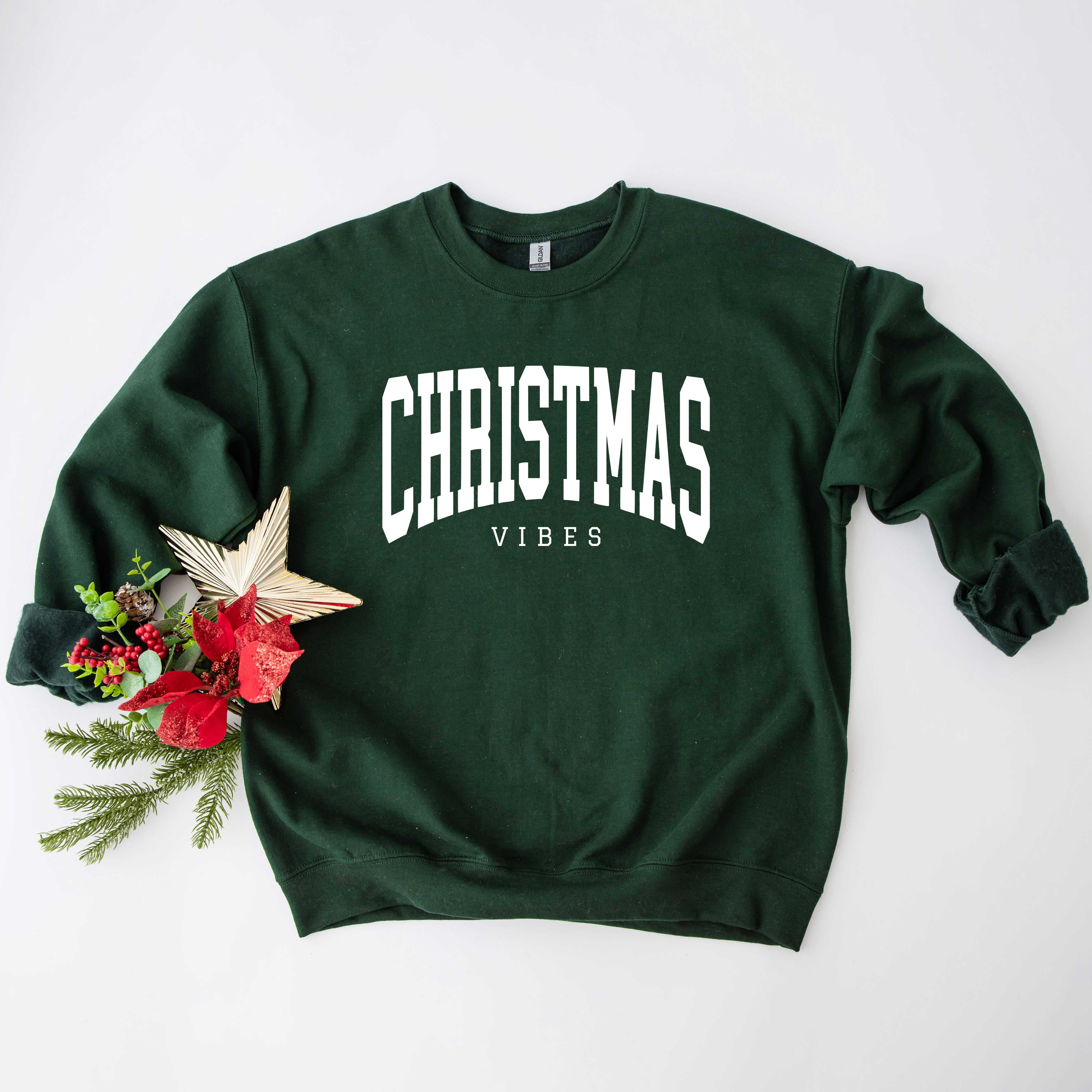Christmas Vibes Varsity | Sweatshirt