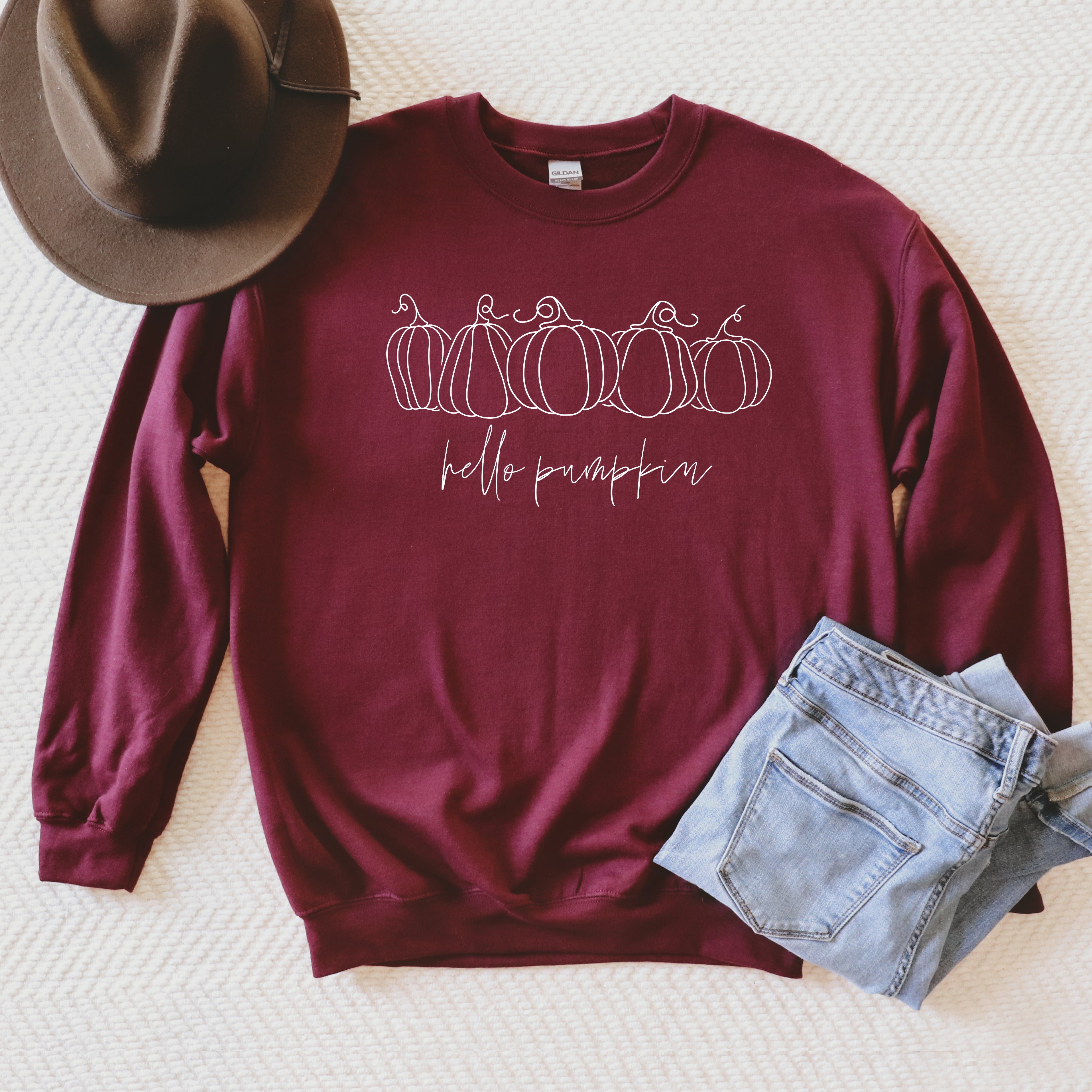 Hand Drawn Hello Pumpkin | Sweatshirt