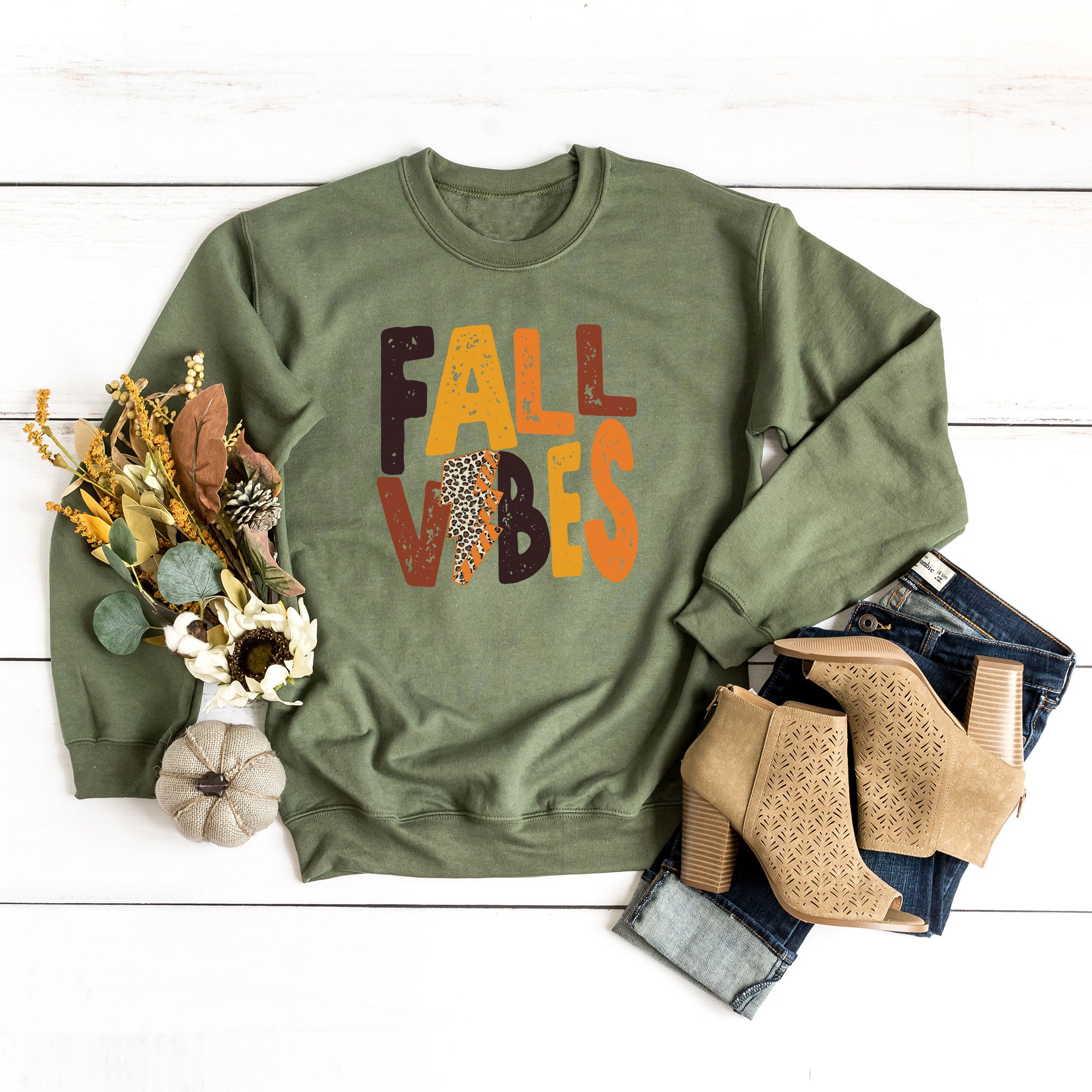 Fall Vibes Lightning Bolt | Sweatshirt