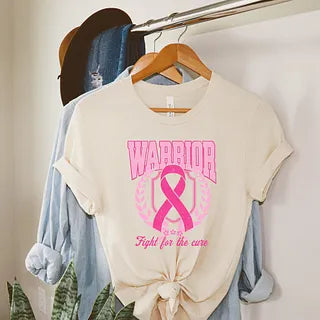 Pink Ribbon Warrior | Short Sleeve Graphic Tee
