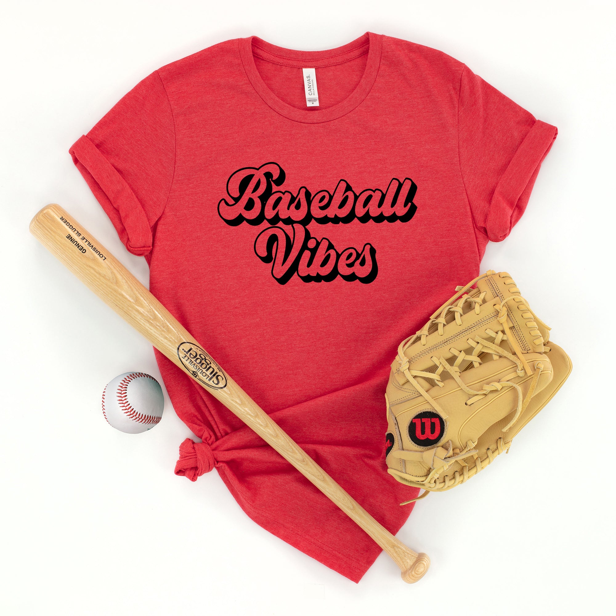 Baseball Vibes Cursive | Short Sleeve Graphic Tee
