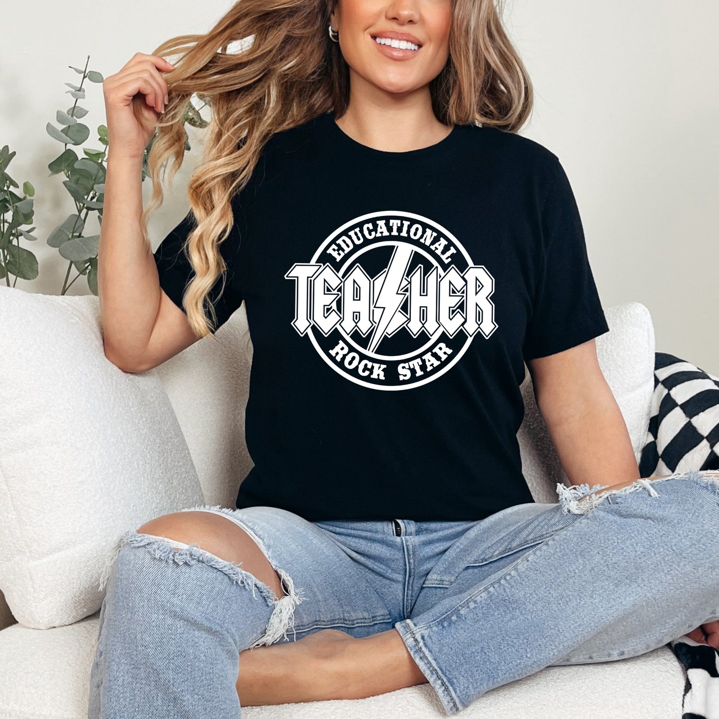 Educational Rockstar Teacher | Short Sleeve Graphic Tee