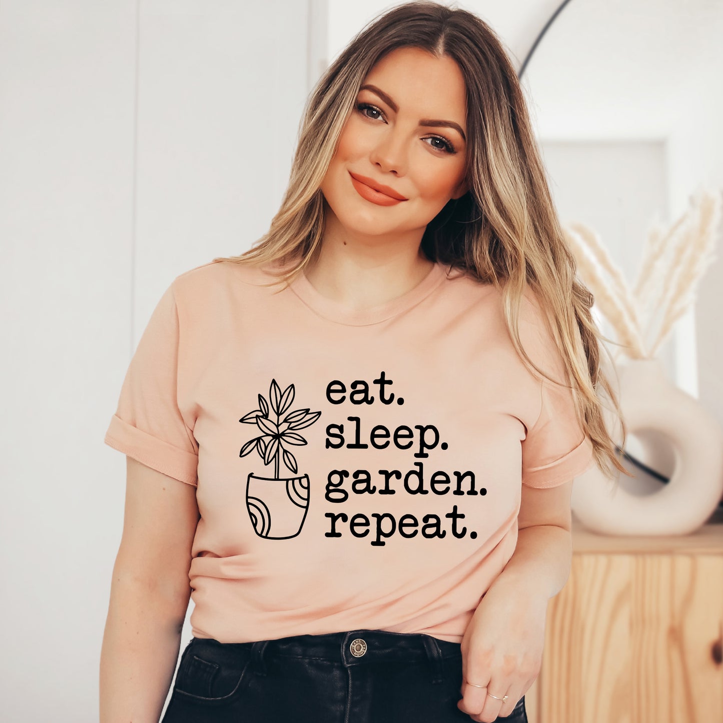 Eat Sleep Garden Repeat | Short Sleeve Graphic Tee