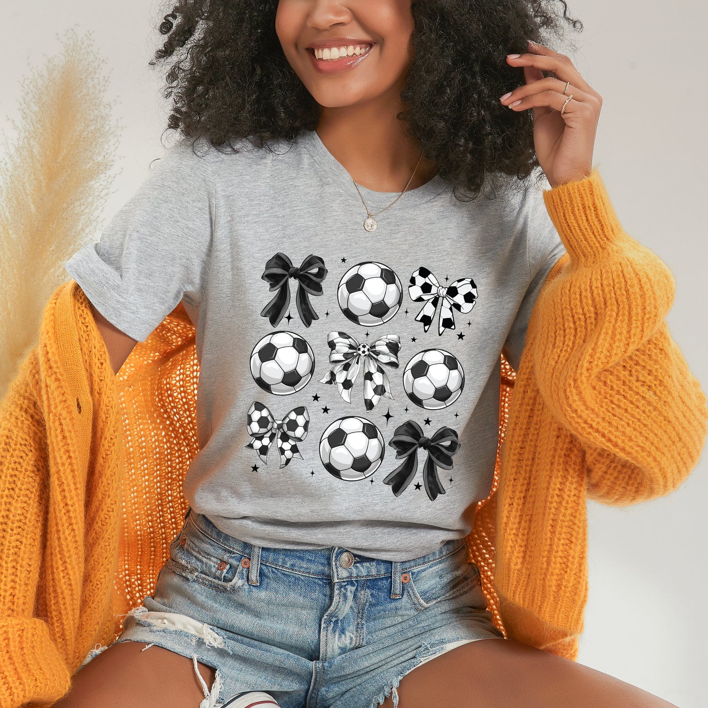 Soccer Ball Bows | Short Sleeve Graphic Tee