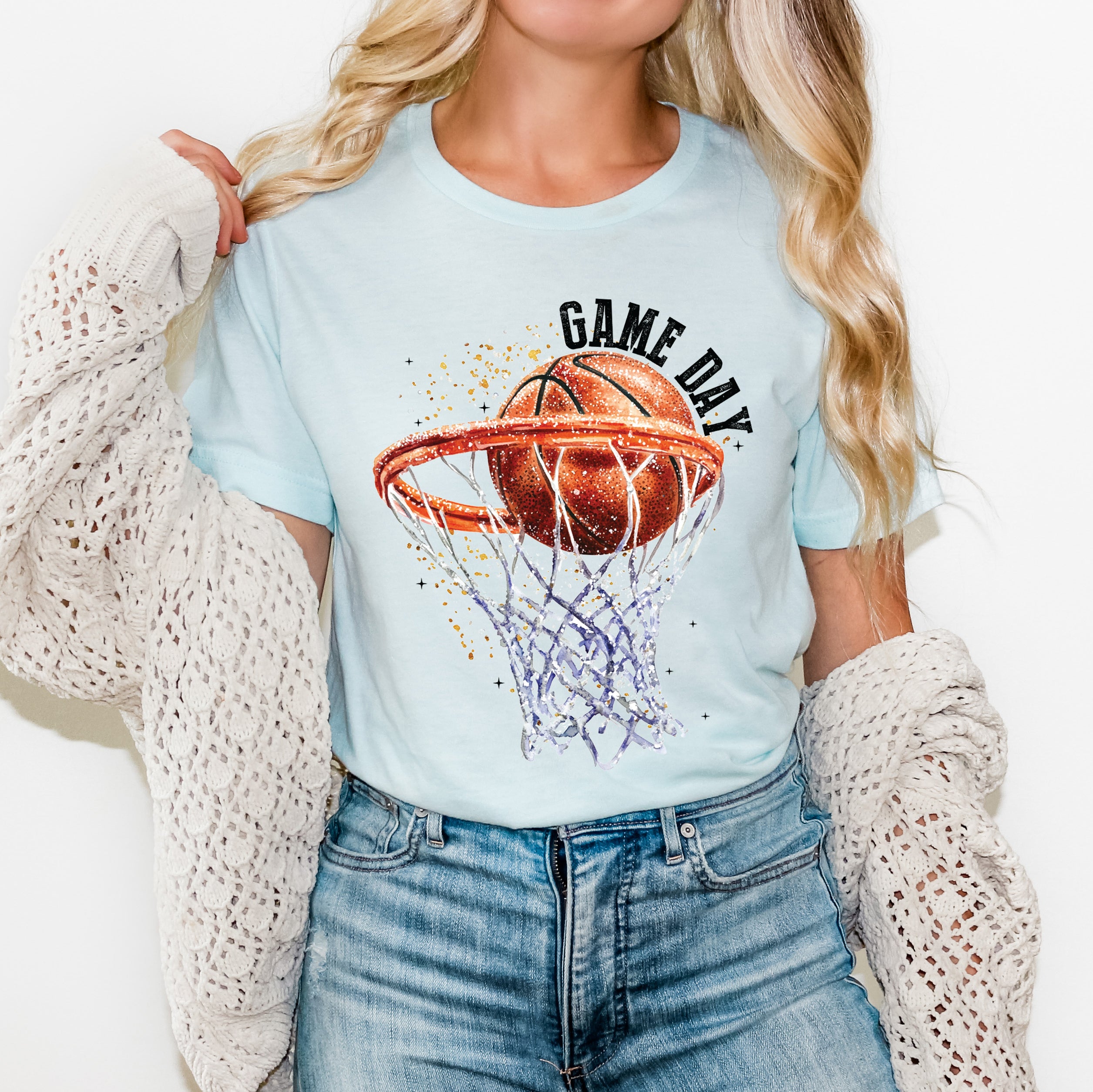 Basketball Game Day Hoop | Short Sleeve Graphic Tee