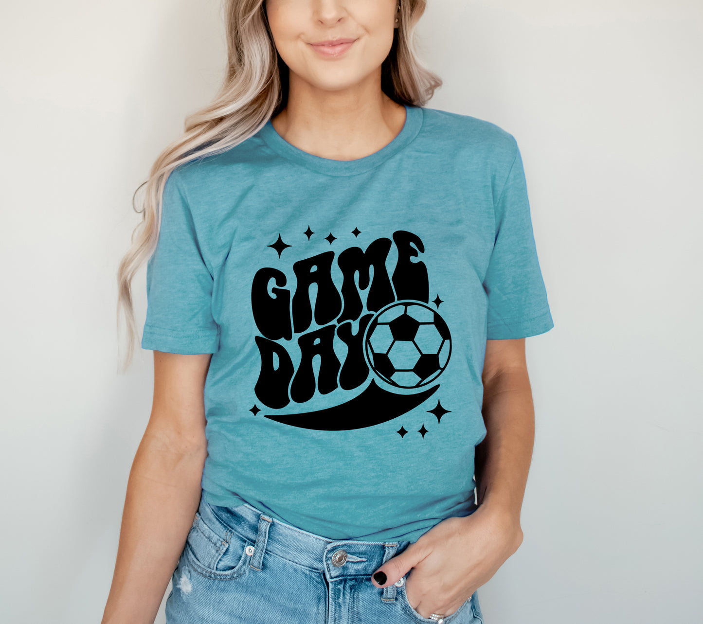 Soccer Game Day Sparkle | Short Sleeve Graphic Tee