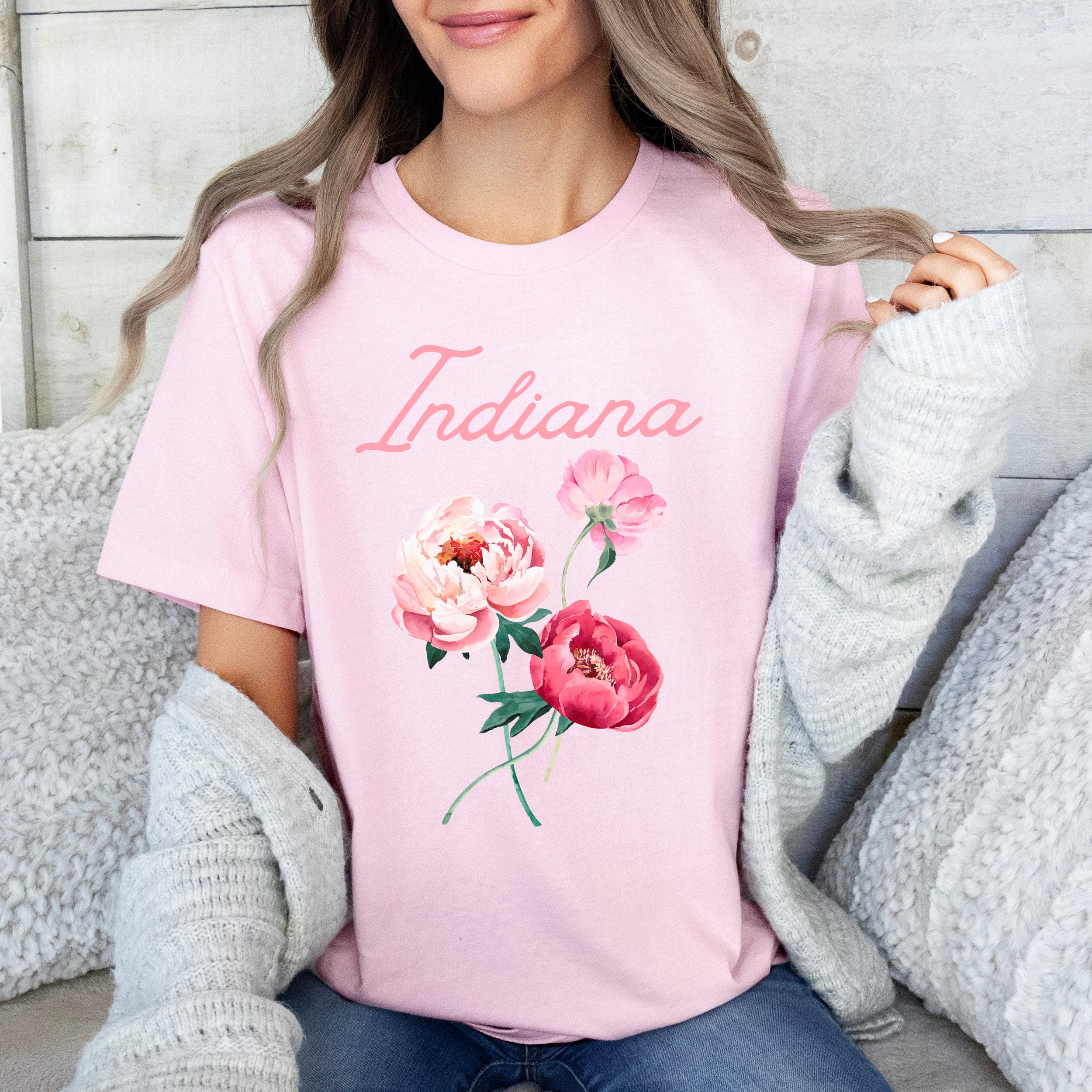Indiana Flower Colorful | Short Sleeve Graphic Tee