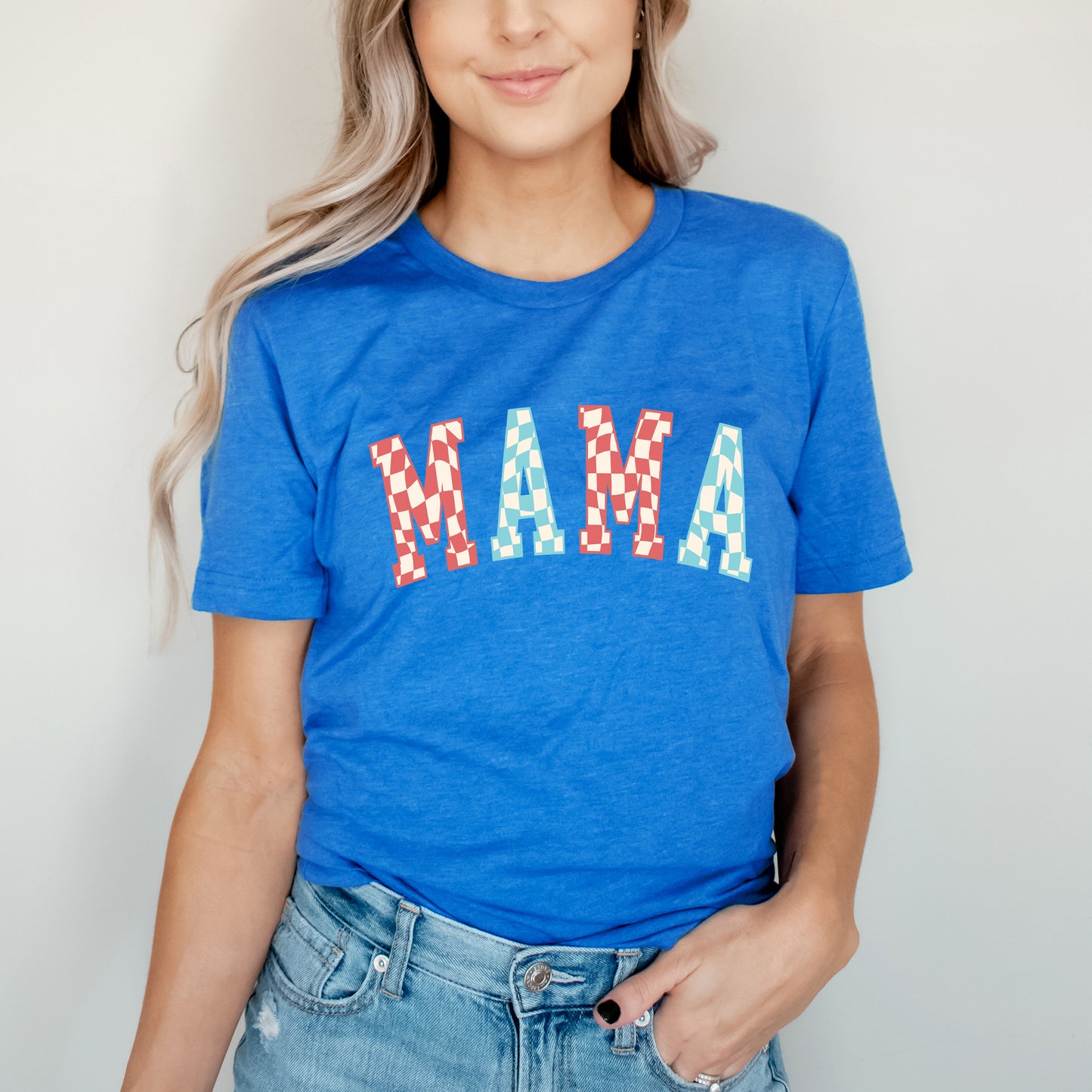 Mama Wavy Checkered | Short Sleeve Graphic Tee