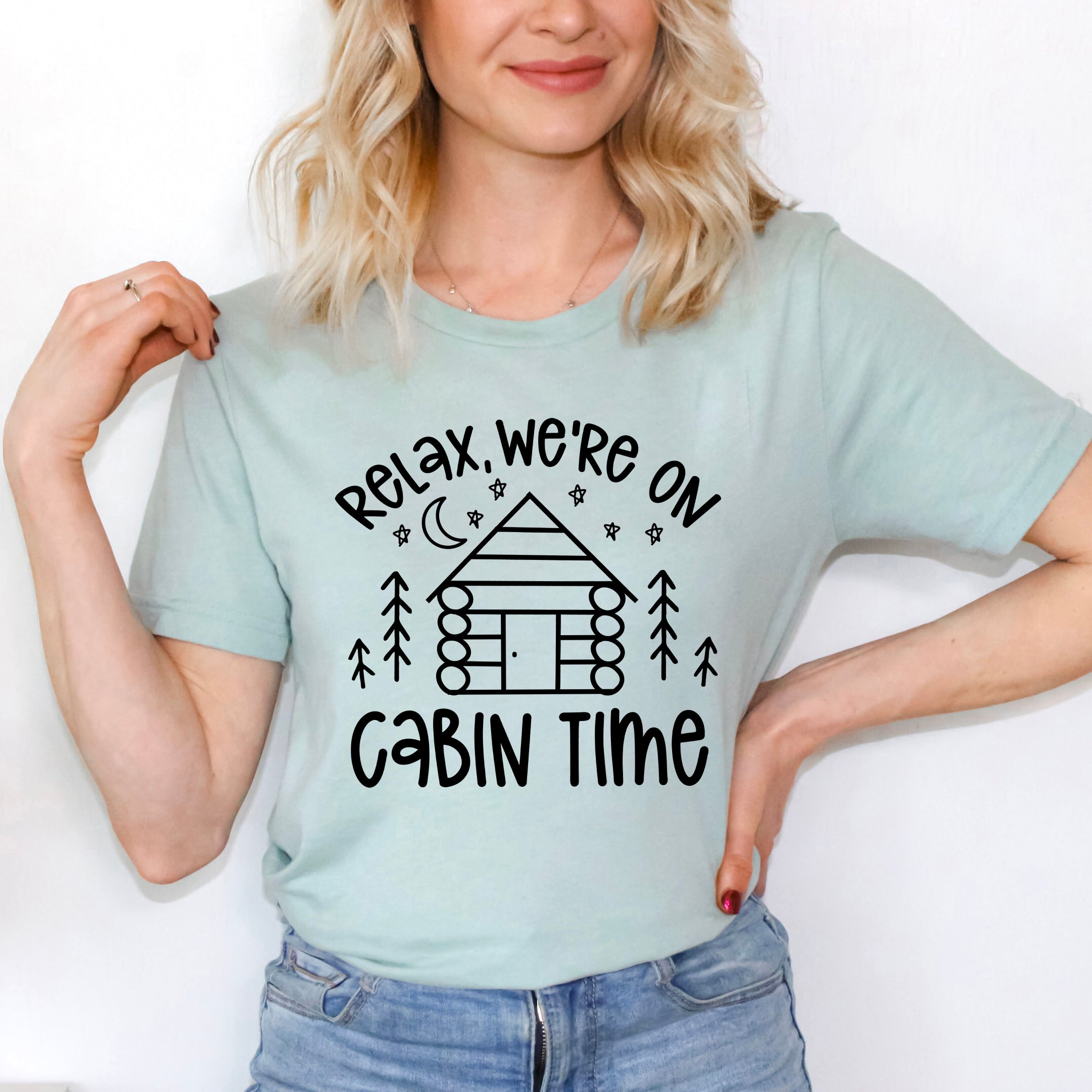 We're On Cabin Time | Short Sleeve Crew Neck