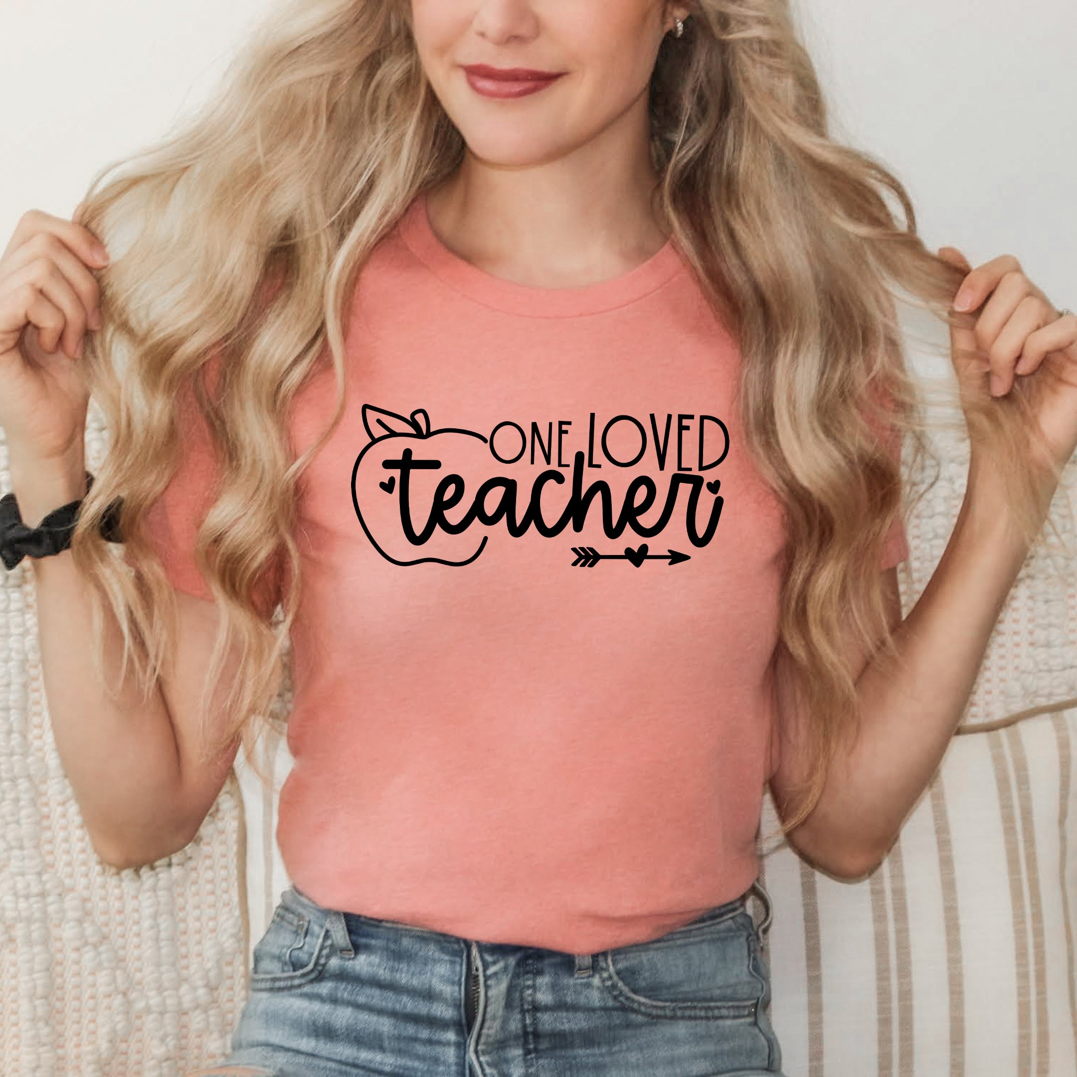 One Loved Teacher Apple | Short Sleeve Graphic Tee
