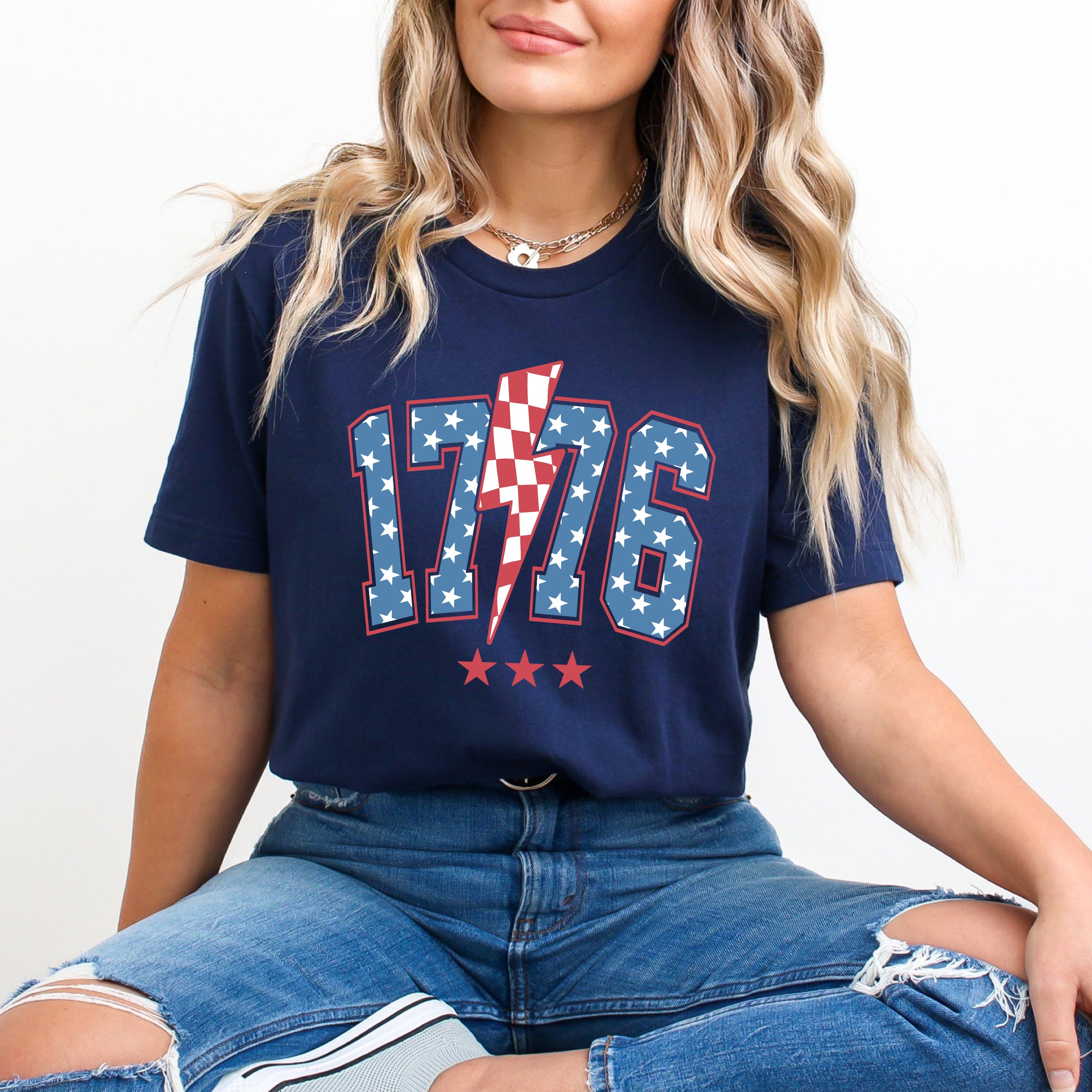 1776 Stars Lightning Bolt | Short Sleeve Graphic Tee