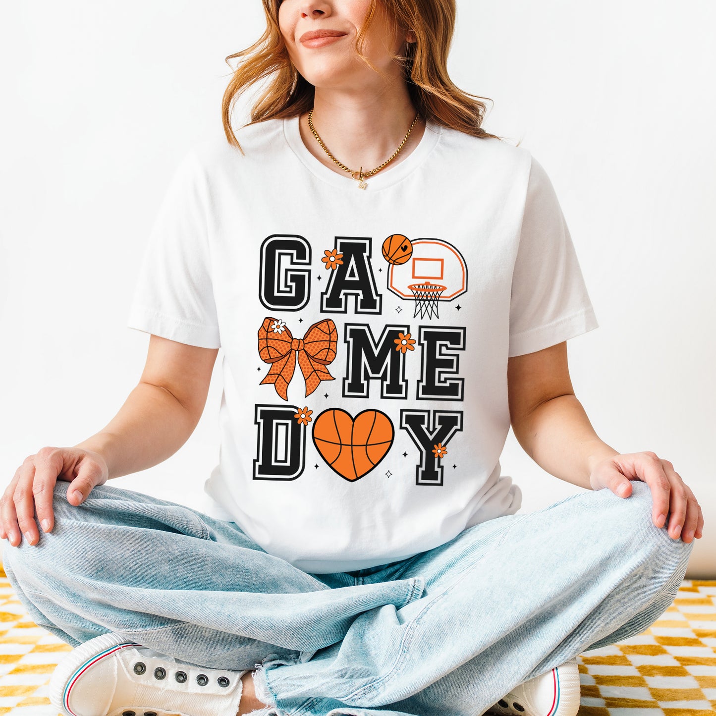 Basketball Game Day Coquette | Short Sleeve Graphic Tee