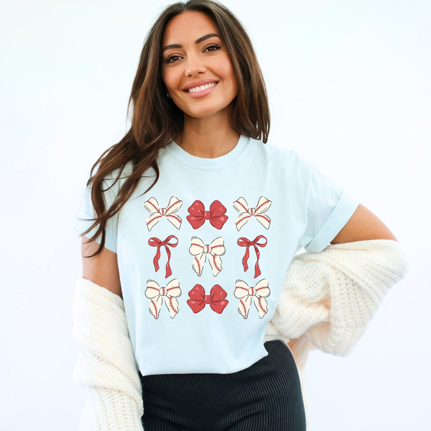Coquette Baseball Bow Chart | Garment Dyed Short Sleeve Tee