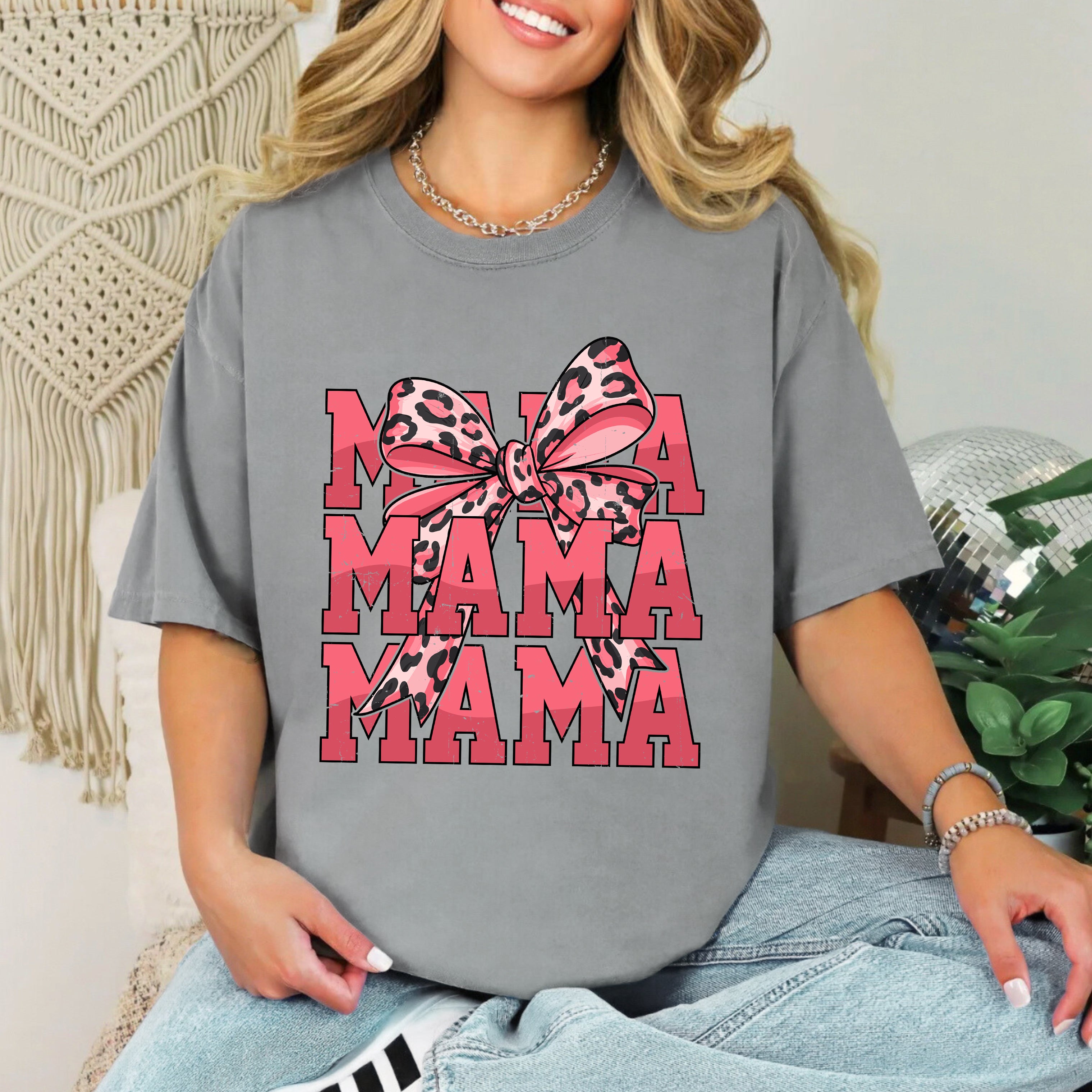 Coquette Mama Leopard | Garment Dyed Tee