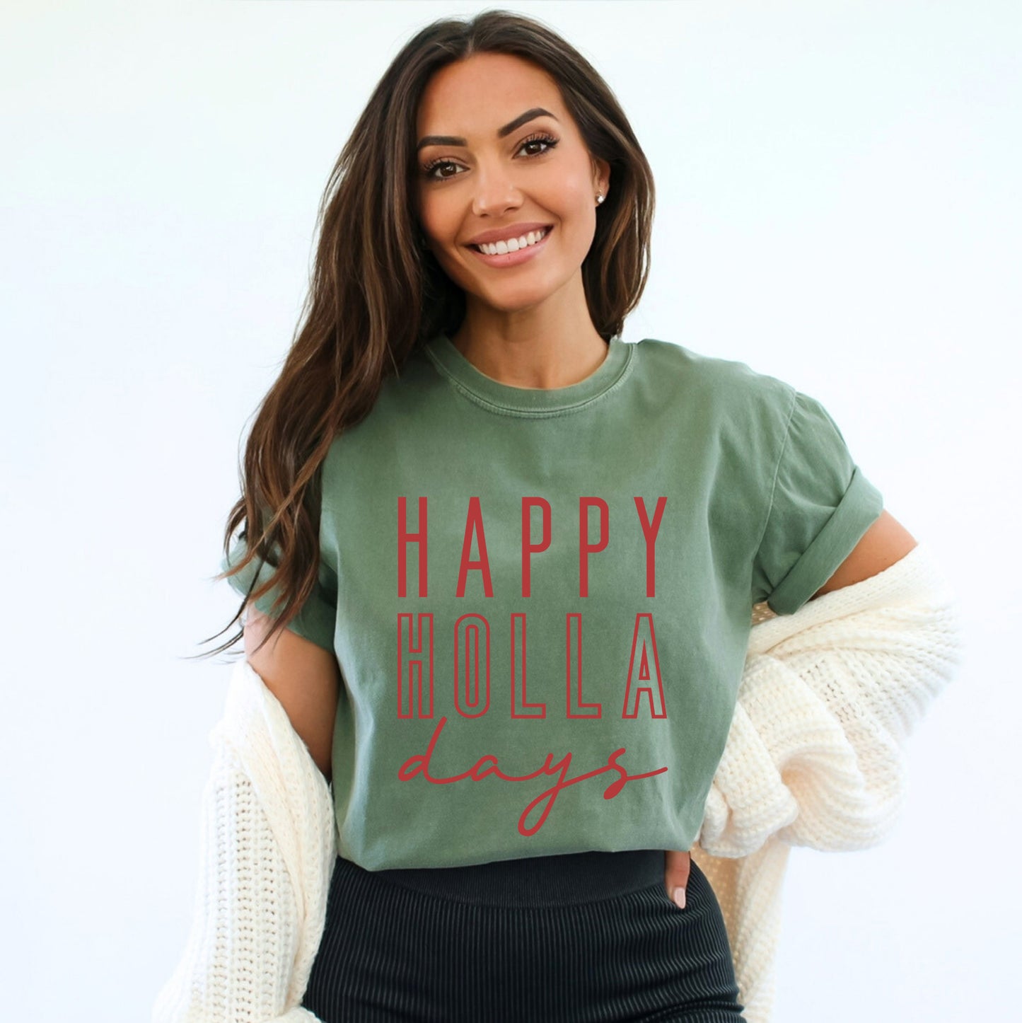 Happy Holla Days | Garment Dyed Tee