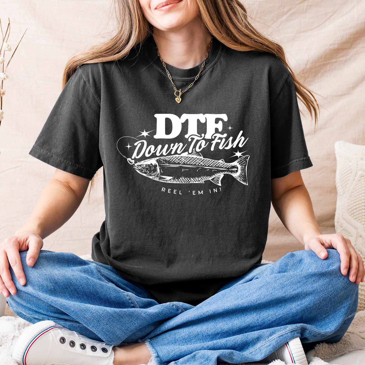 DTF Down To Fish | Garment Dyed Tee